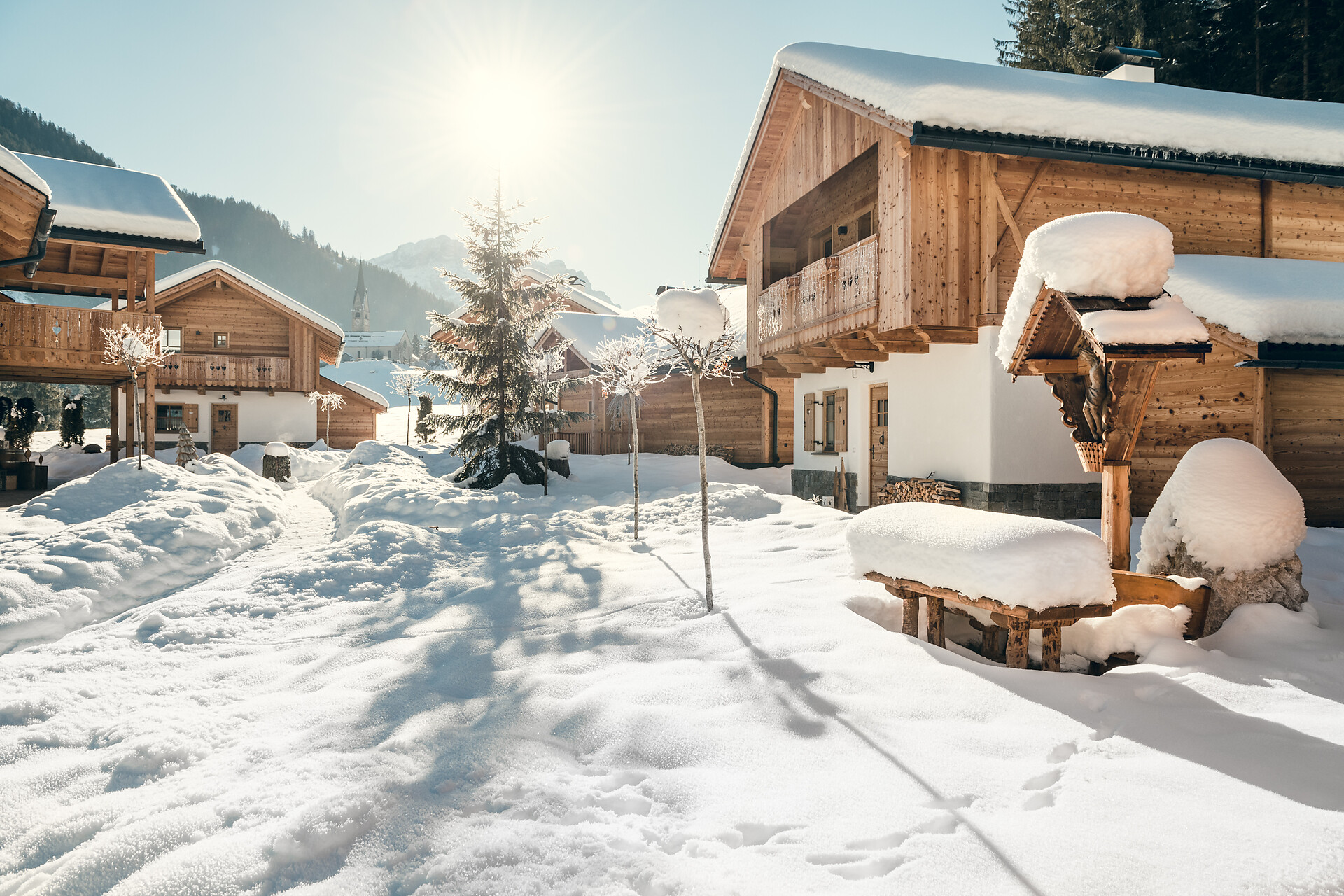 Pradel Dolomites in winter