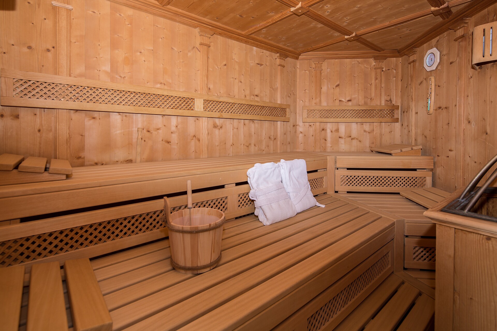 Sauna at the Residence Rossboden in Verano, South Tyrol