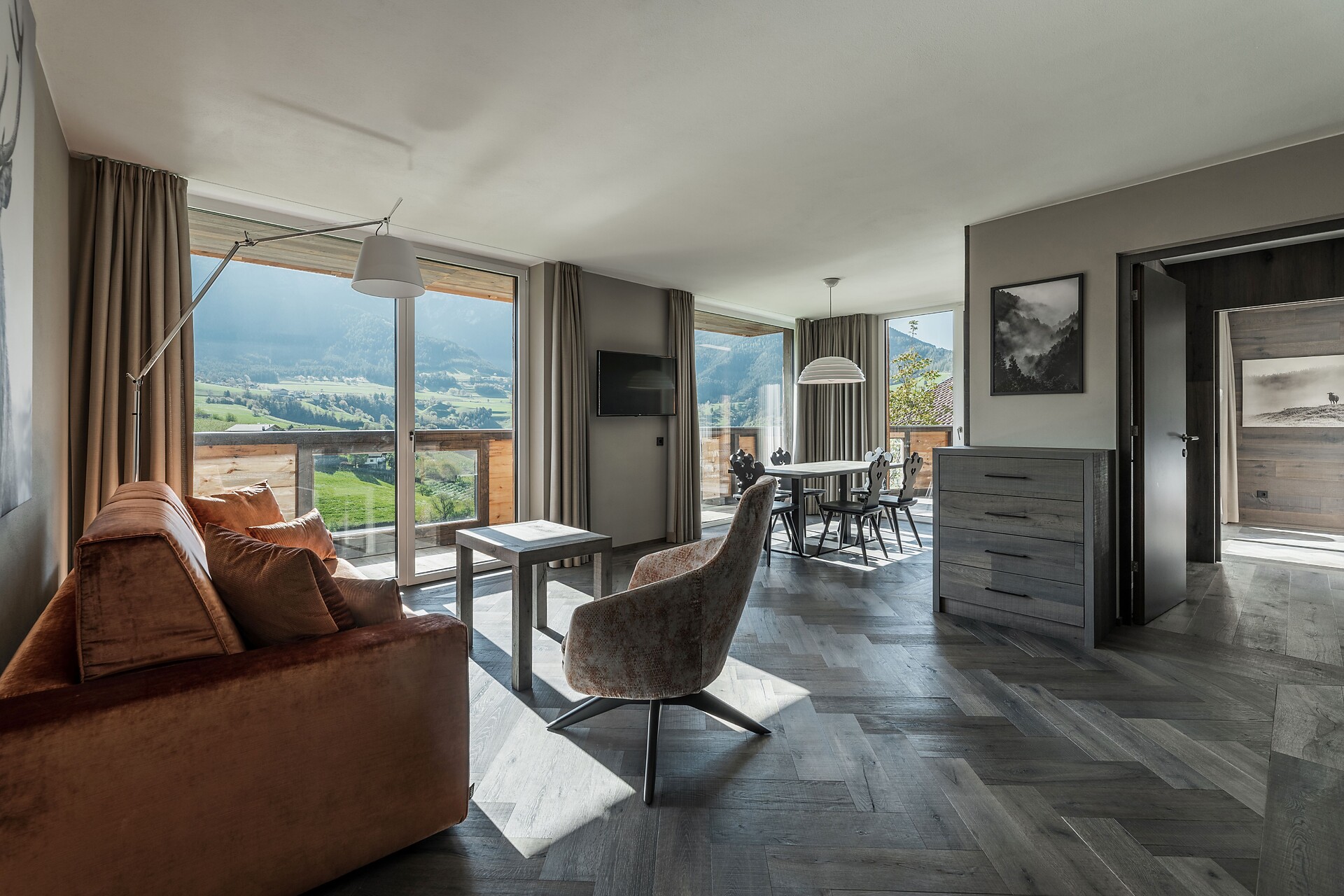 Appartement Typ D Seiser Alm Wohnraum