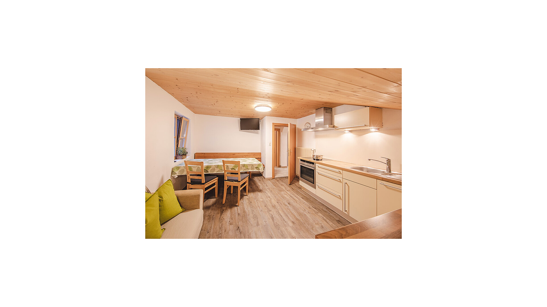 Redenhof App. Bauernwohnung Cucina soggiorno