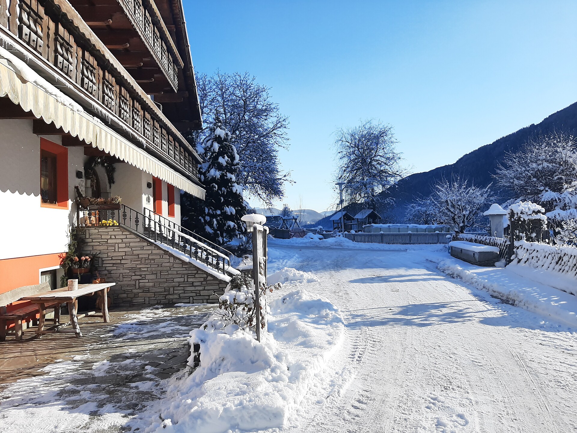our house in winter