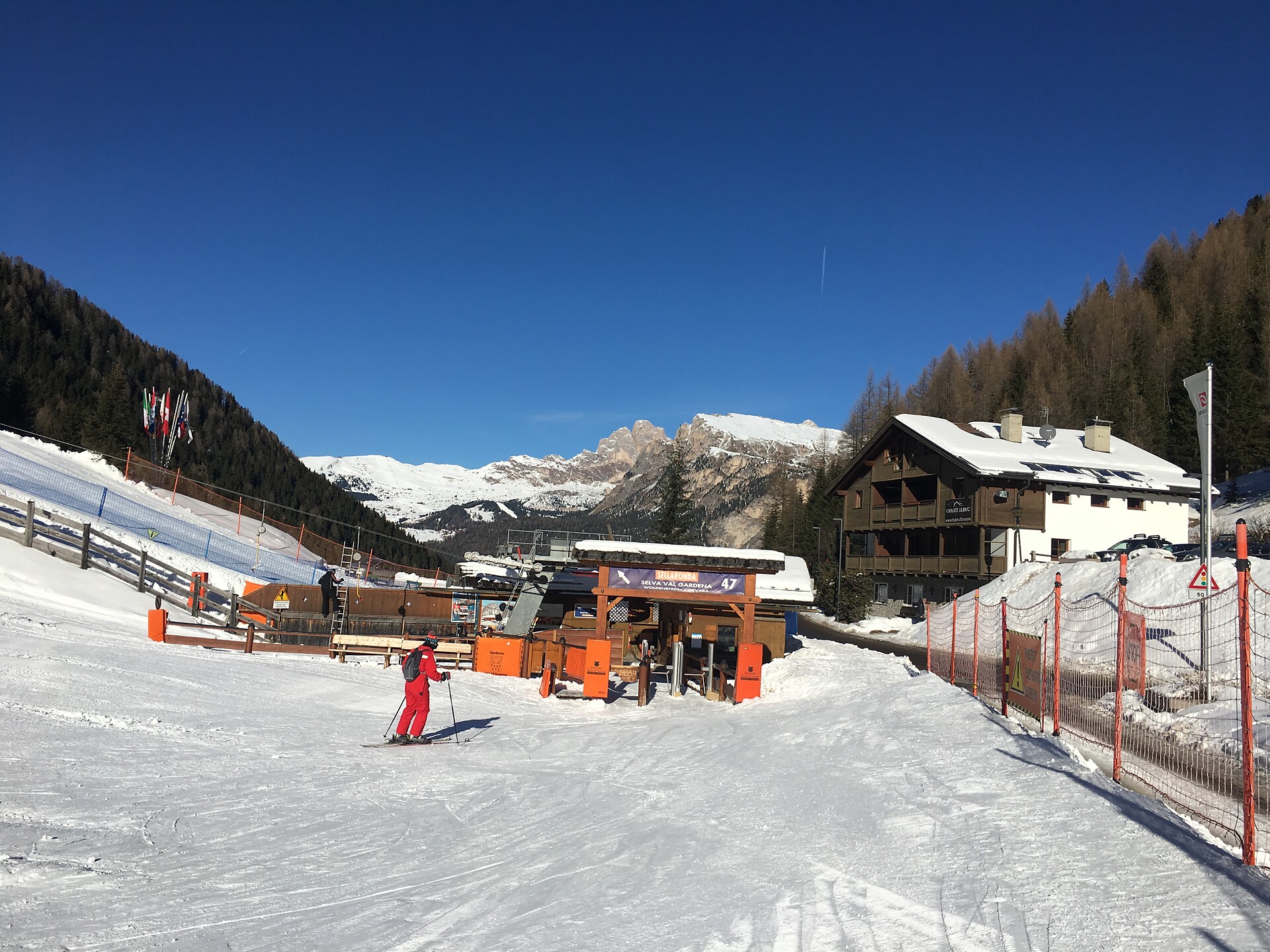 Skilift in front of the Chalet