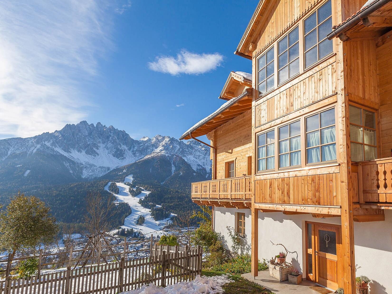 Maso Ranerhof con panorama sulle dolomiti