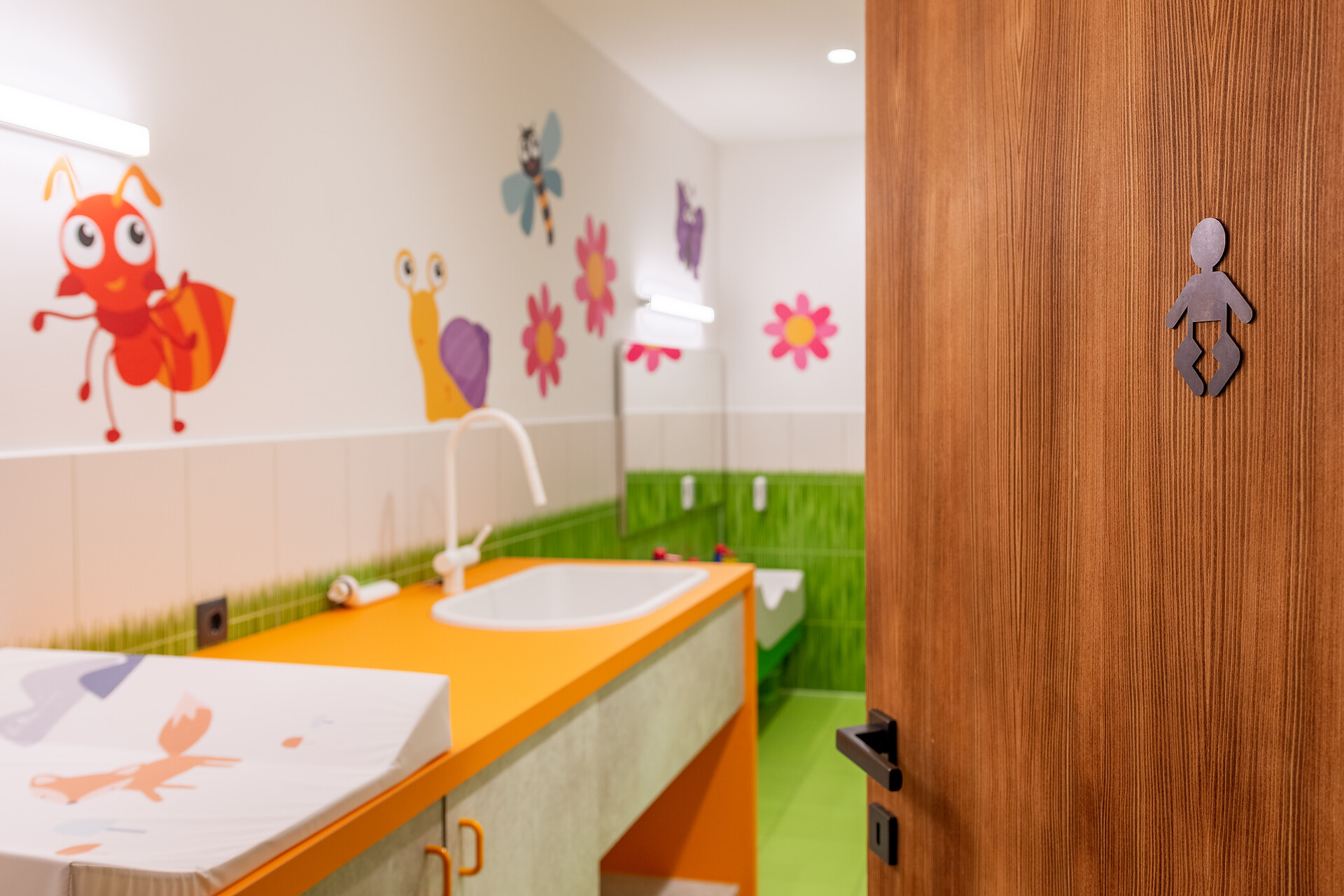 Children bathroom camping