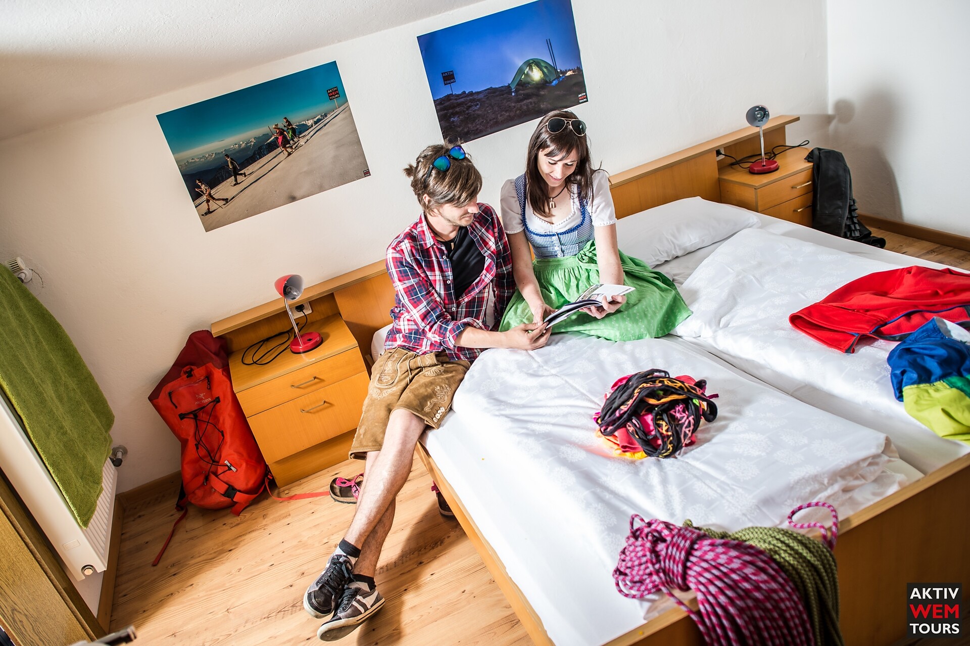 Just the two of us in our double rooms