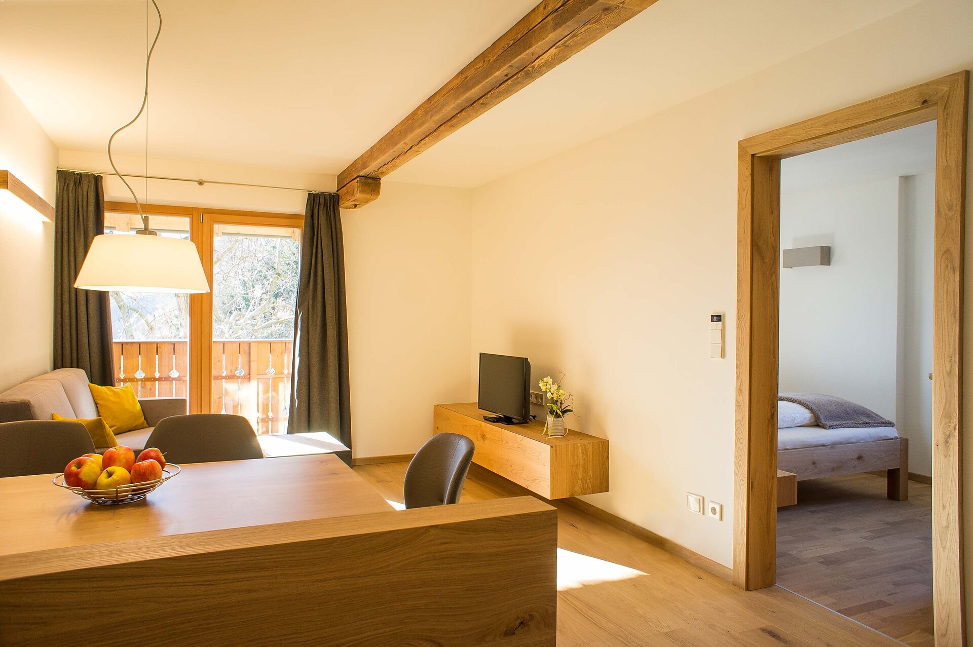 Kitchen and living room