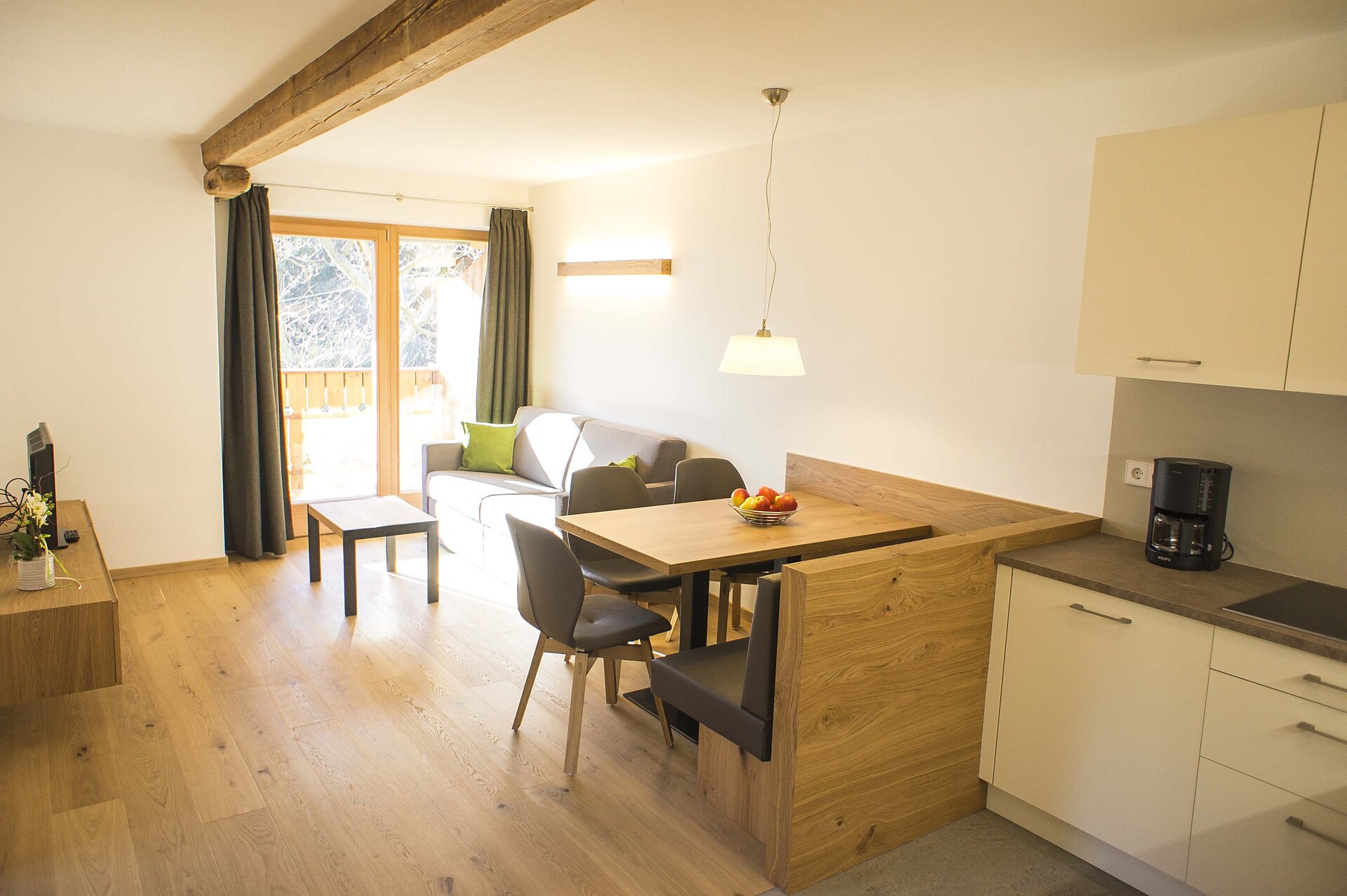 Kitchen and living room