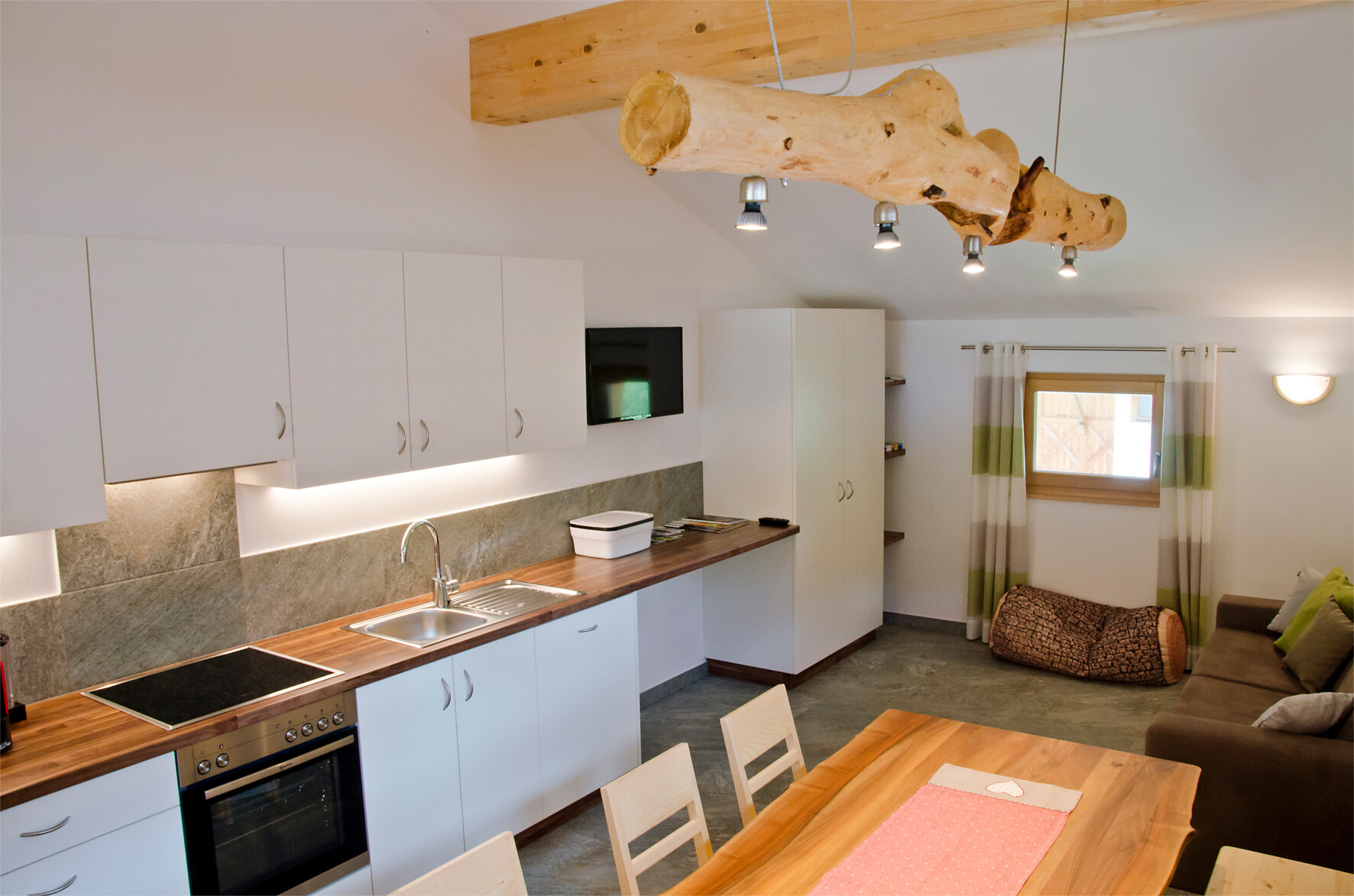 Kitchen and living room