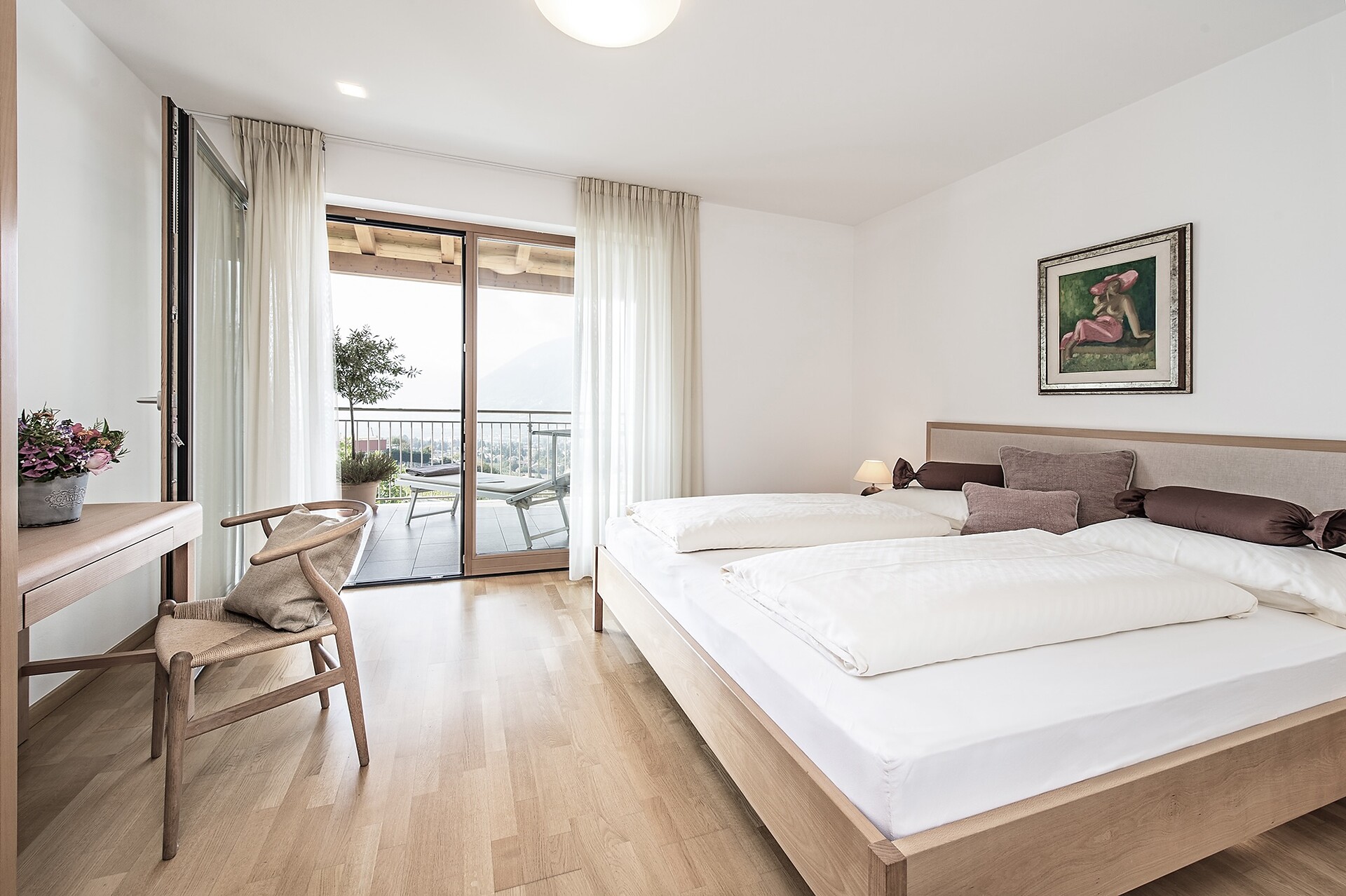 cozy bedroom with a double bed