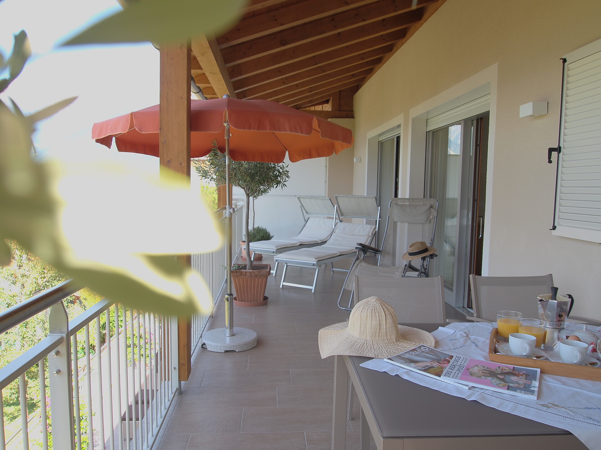 terrace with views