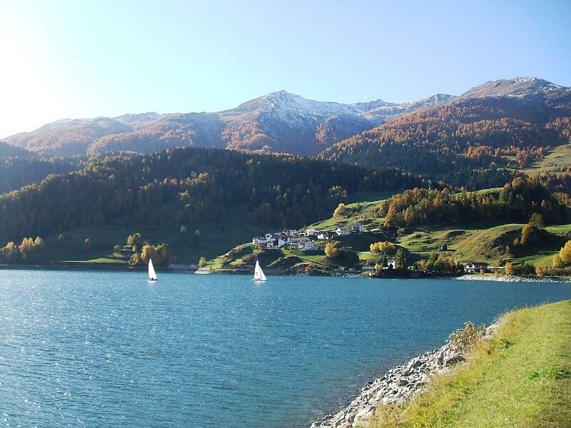 Autumn mood with sailing ships