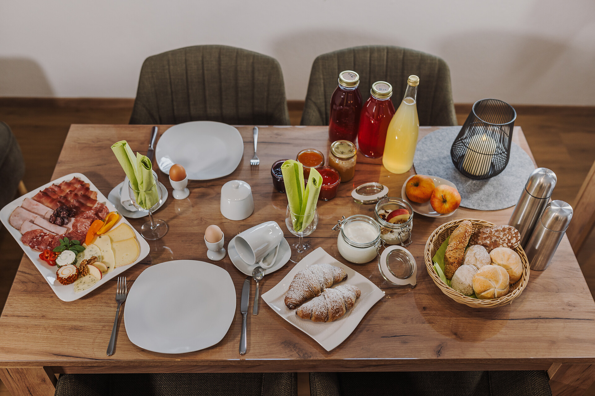 Buffet per la colazione sul maso Kaschonhof