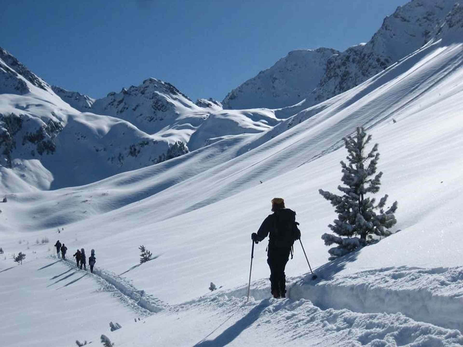 Backcountry skiing with start from our farm