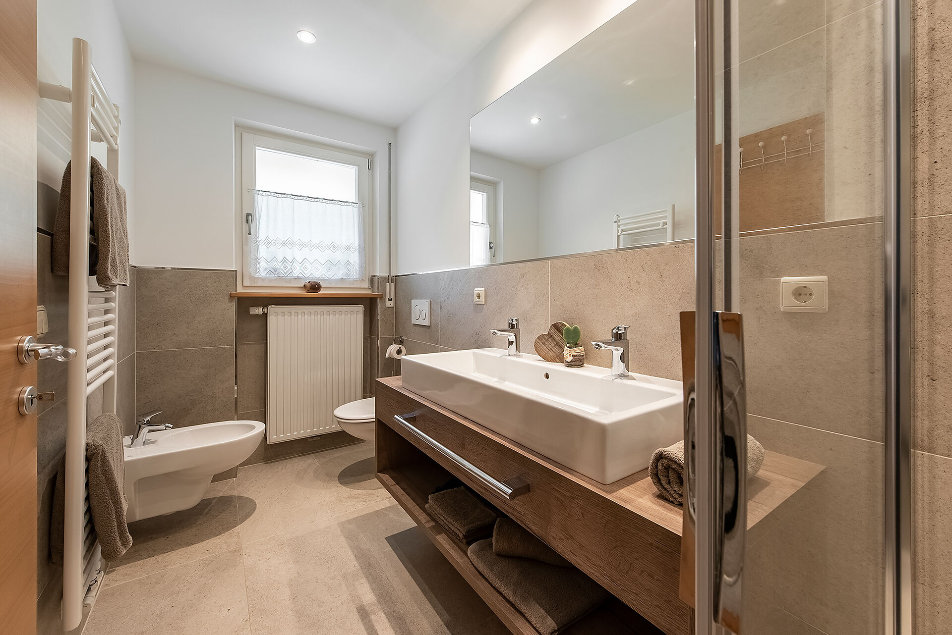 Shower and toilet