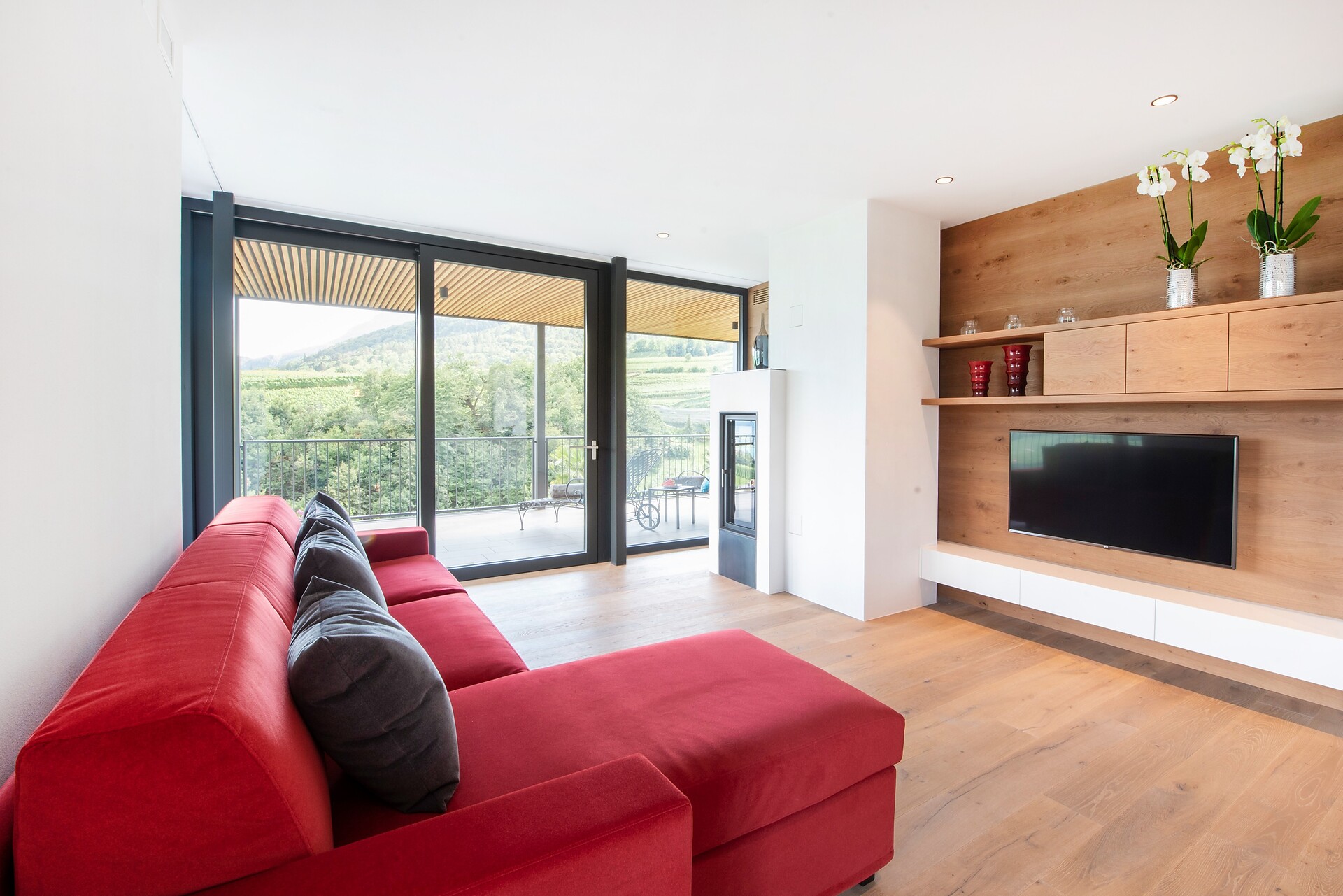 Living room and kitchen