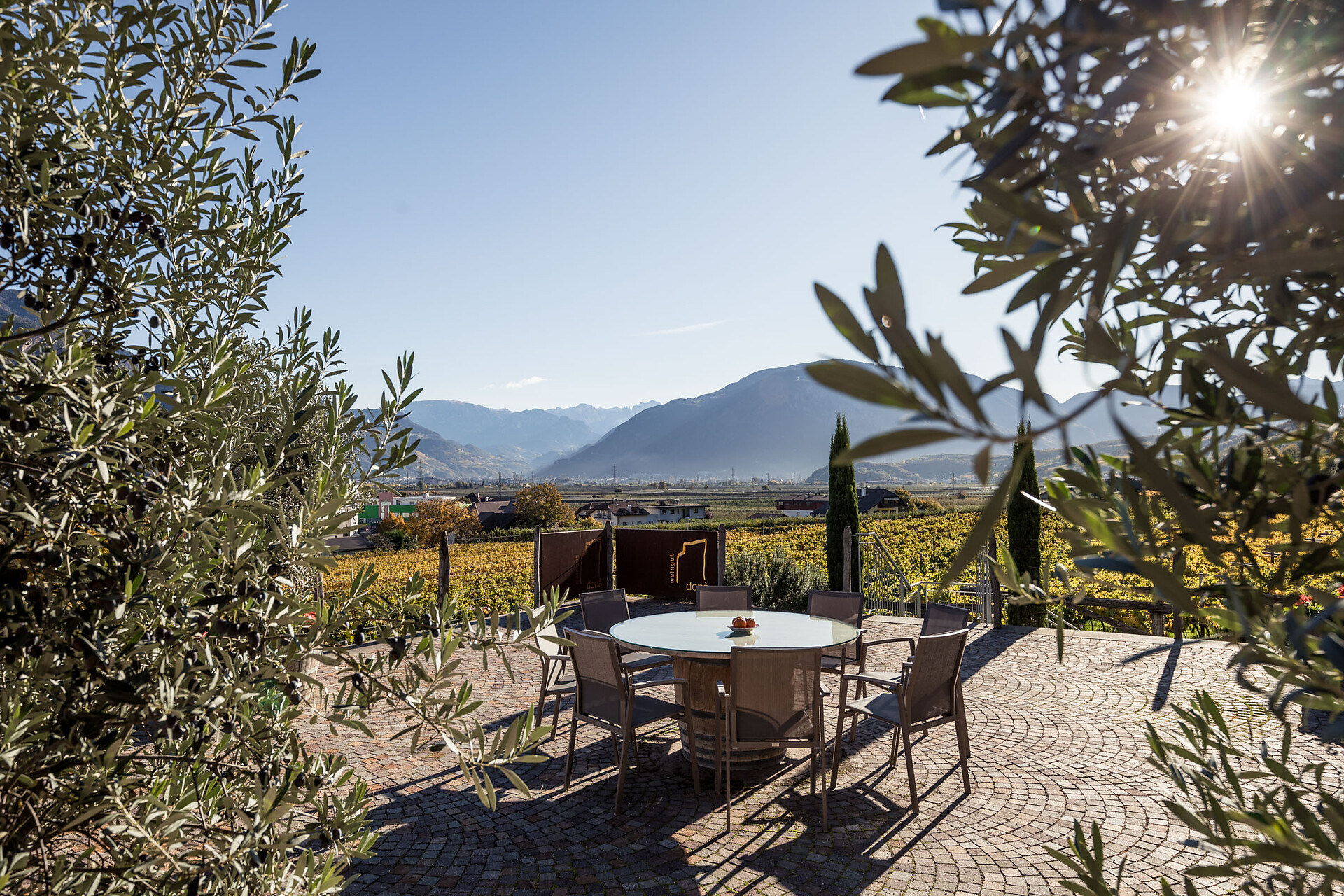 Terrasse mit Dolomitenblick