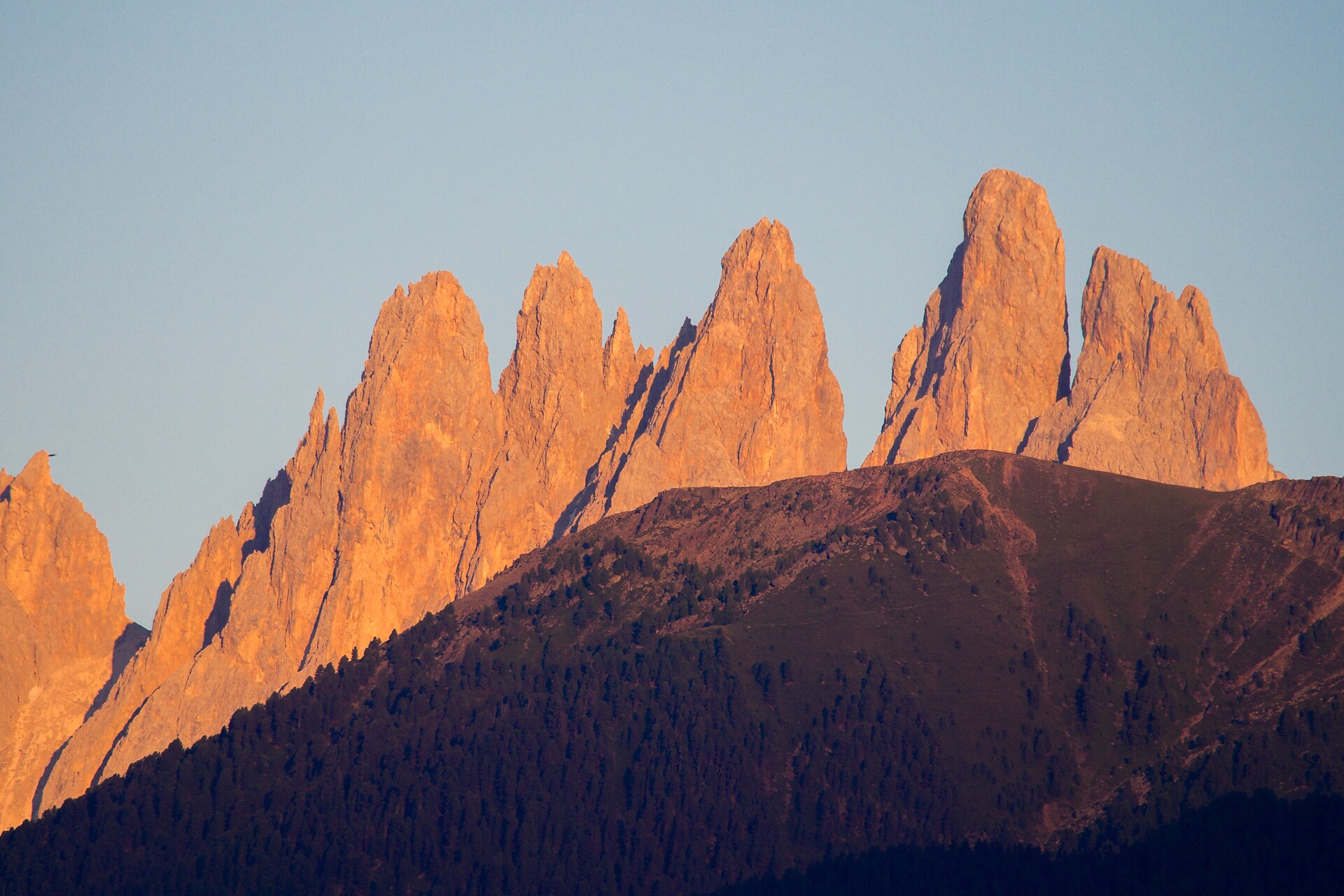 I dolomiti prendono fuoco