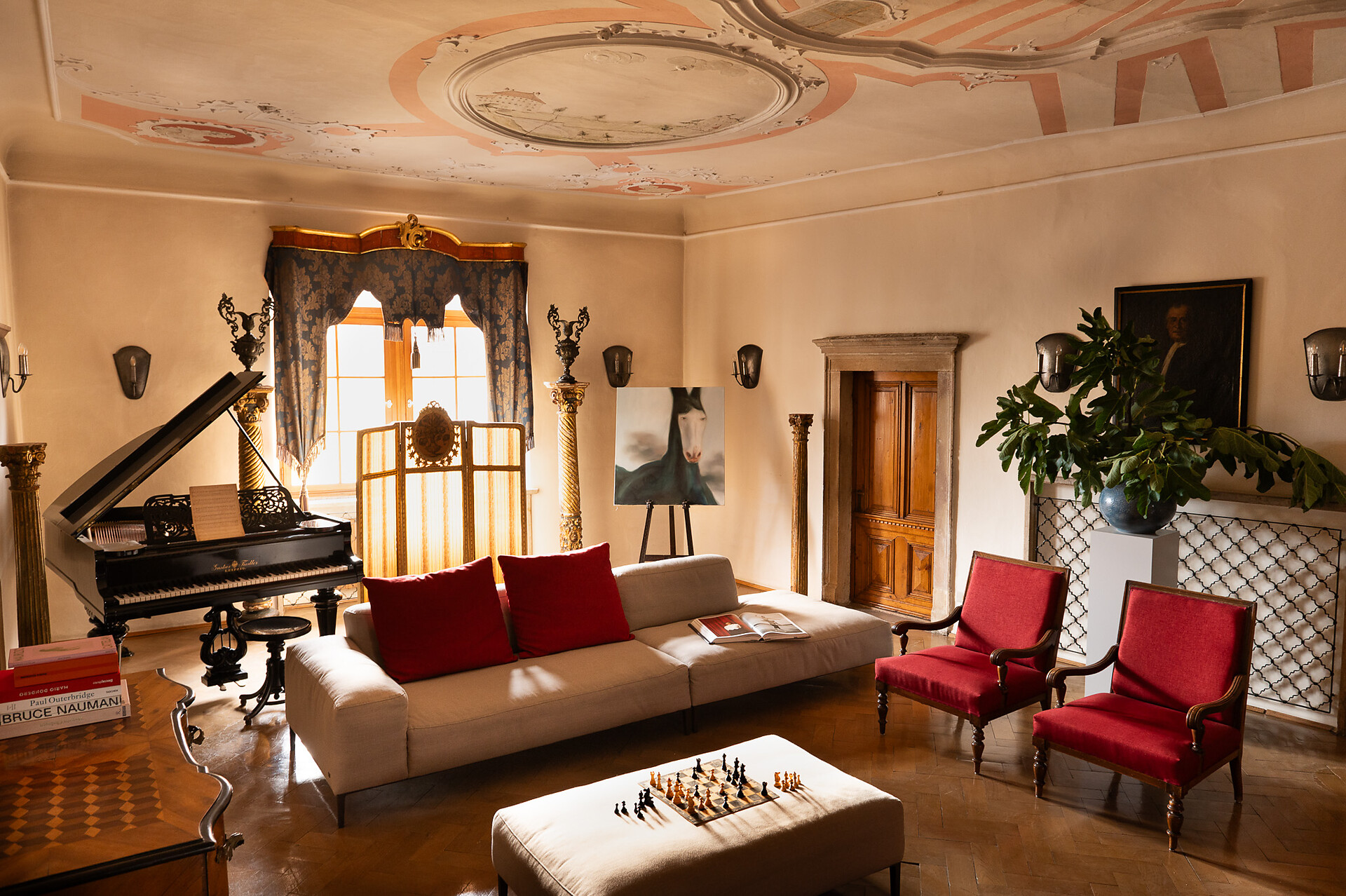 The ballroom with its impressive 18th