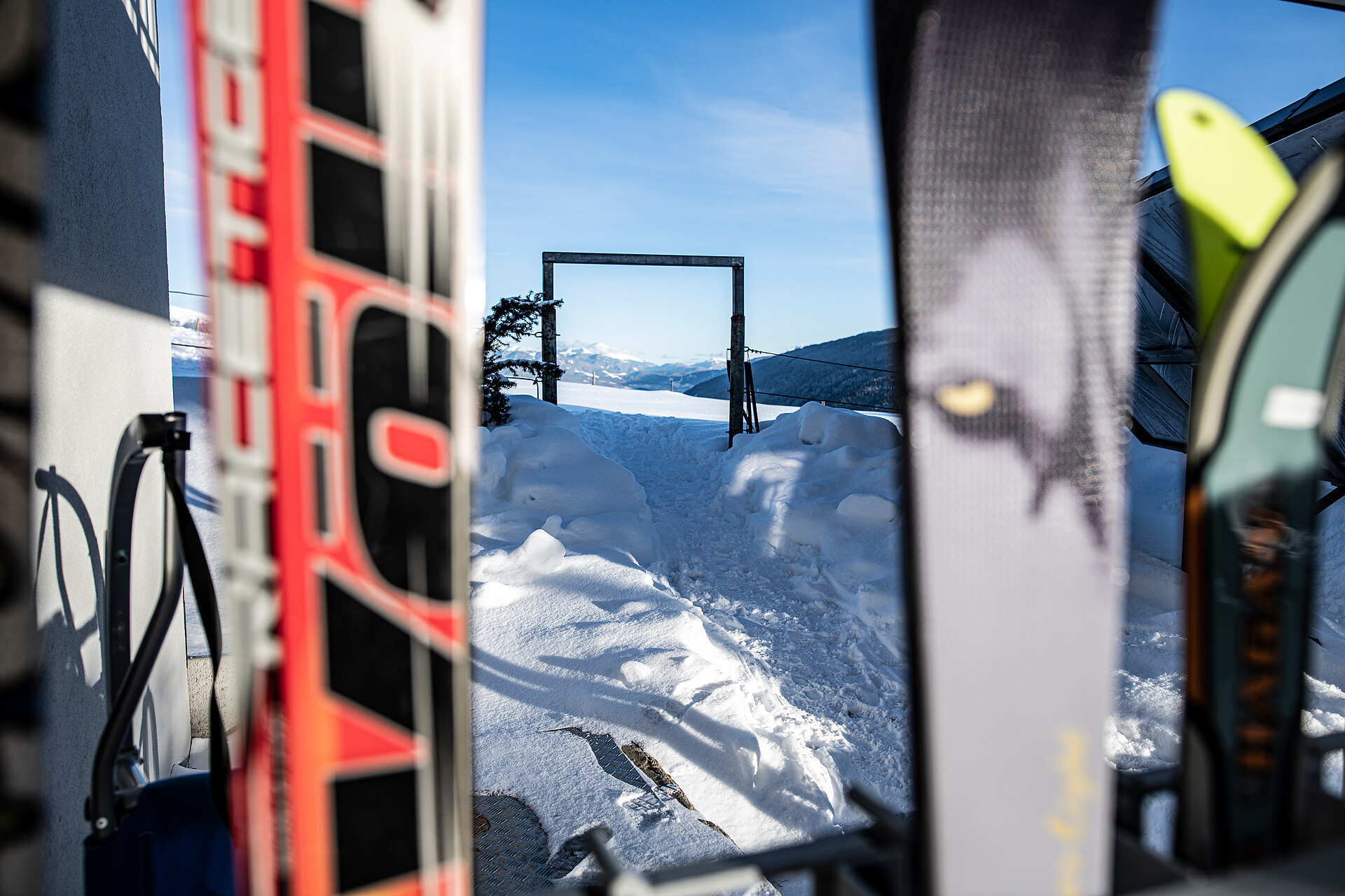 ... direkt auf die Piste