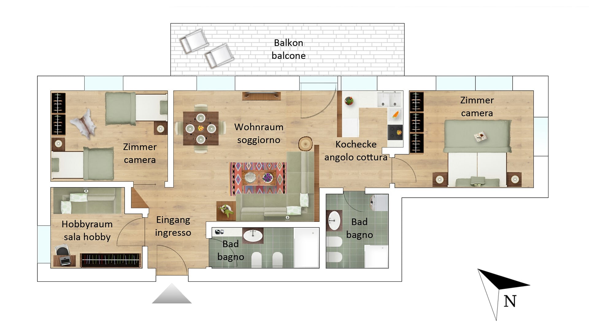 appartamento Appartement 129 - San Candido - #8 - Aurturist - Regione dolomitica 3 Cime - suedtirol.info