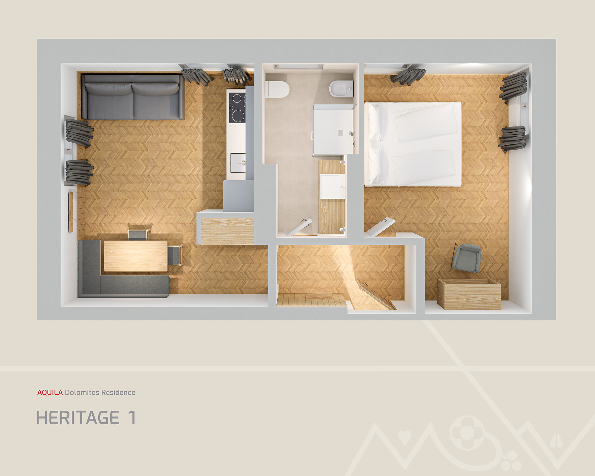Ferienwohnung *NEW* Heritage 1 - #5 - Aquila Dolomites Residence - Dolomitenregion Gröden - suedtirol.info