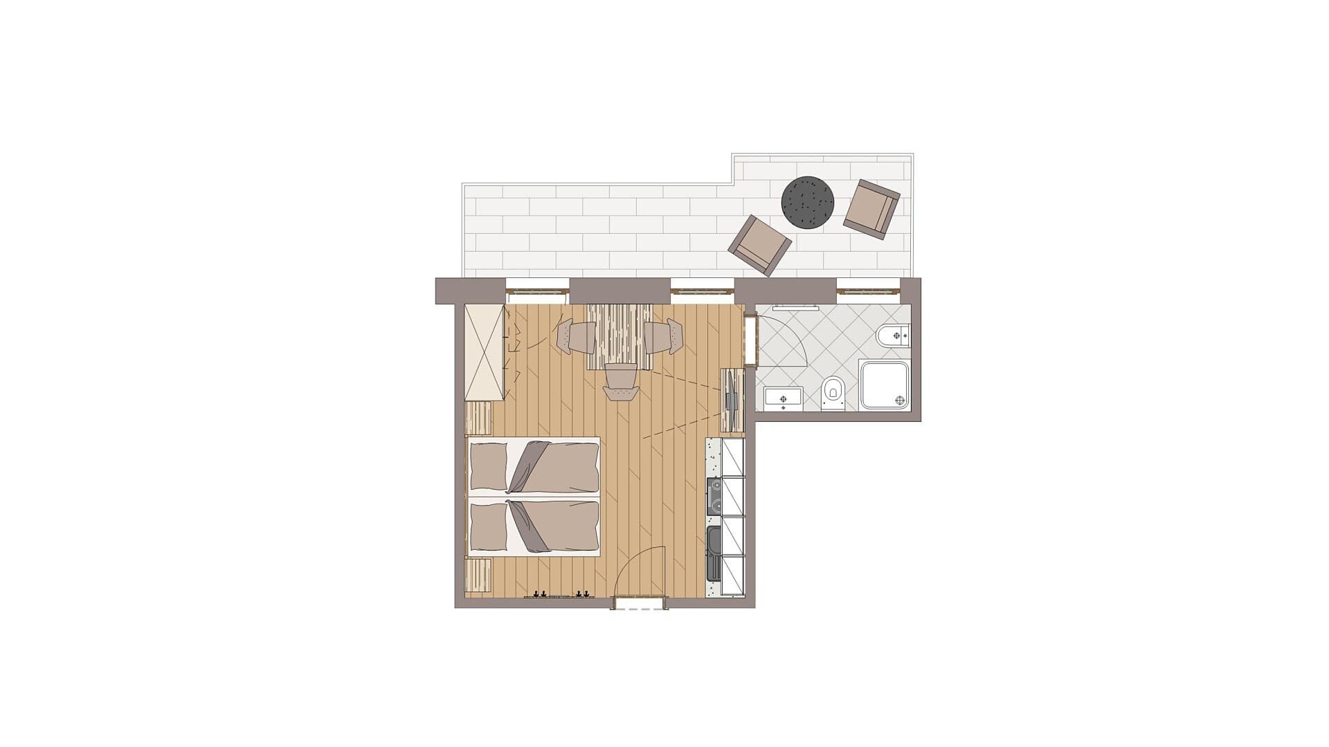 Ferienwohnung Apartment for 2 - Olang - #3 - Aparthotel Familiaris - Family Apartments - Pools & Spa in Dolomites - Dolomitenregion Kronplatz - suedtirol.info