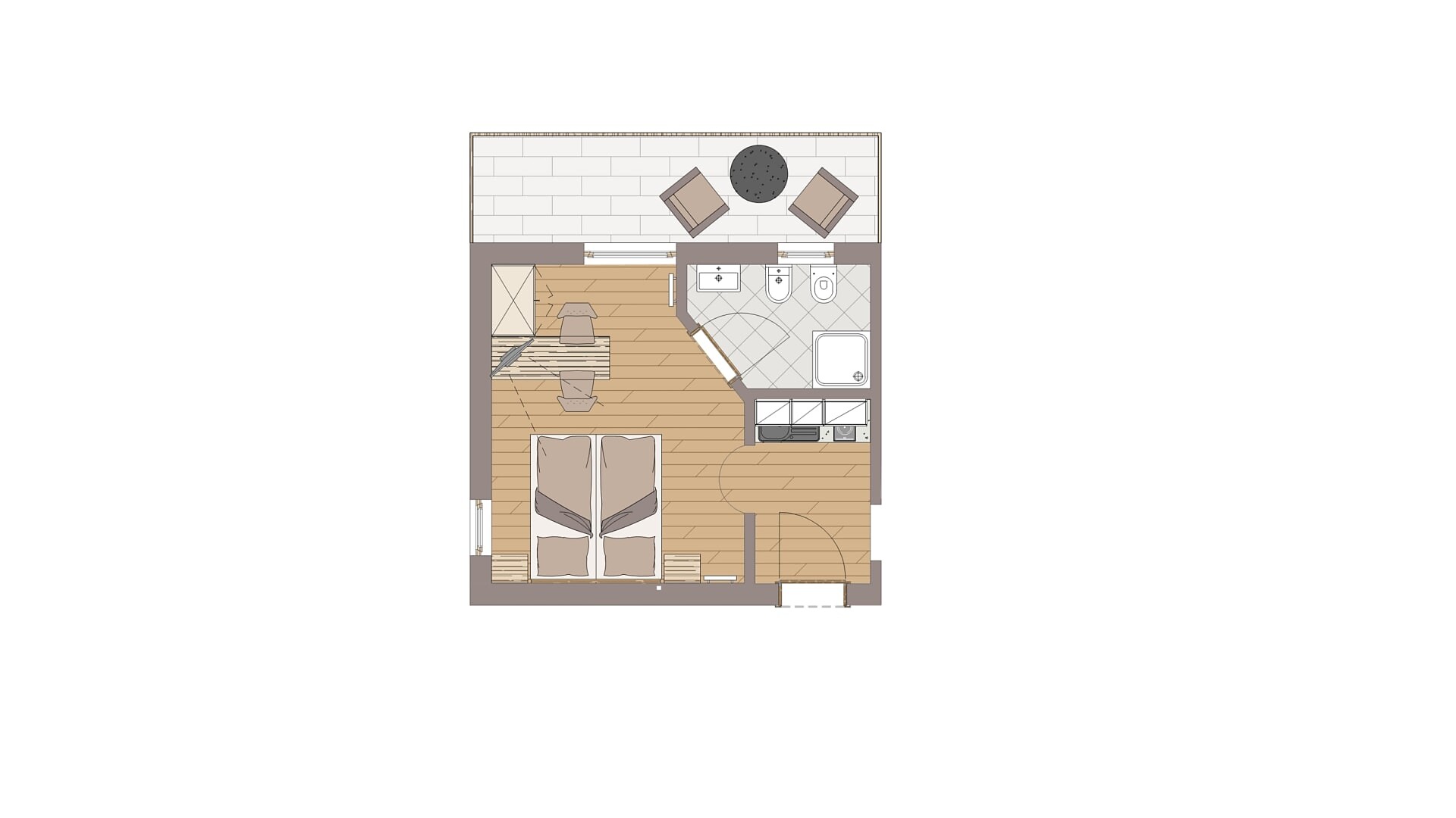 Ferienwohnung Apartment for 2 - Olang - #5 - Aparthotel Familiaris - Family Apartments - Pools & Spa in Dolomites - Dolomitenregion Kronplatz - suedtirol.info