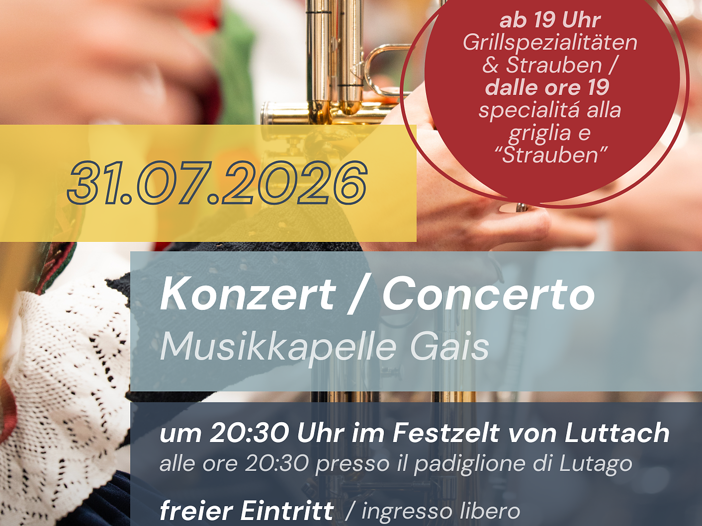 Evening concert of the traditional Antholz music band in Luttach/Ahrntal valley - Ahrntal/Valle Aurina - #1 - suedtirol.info