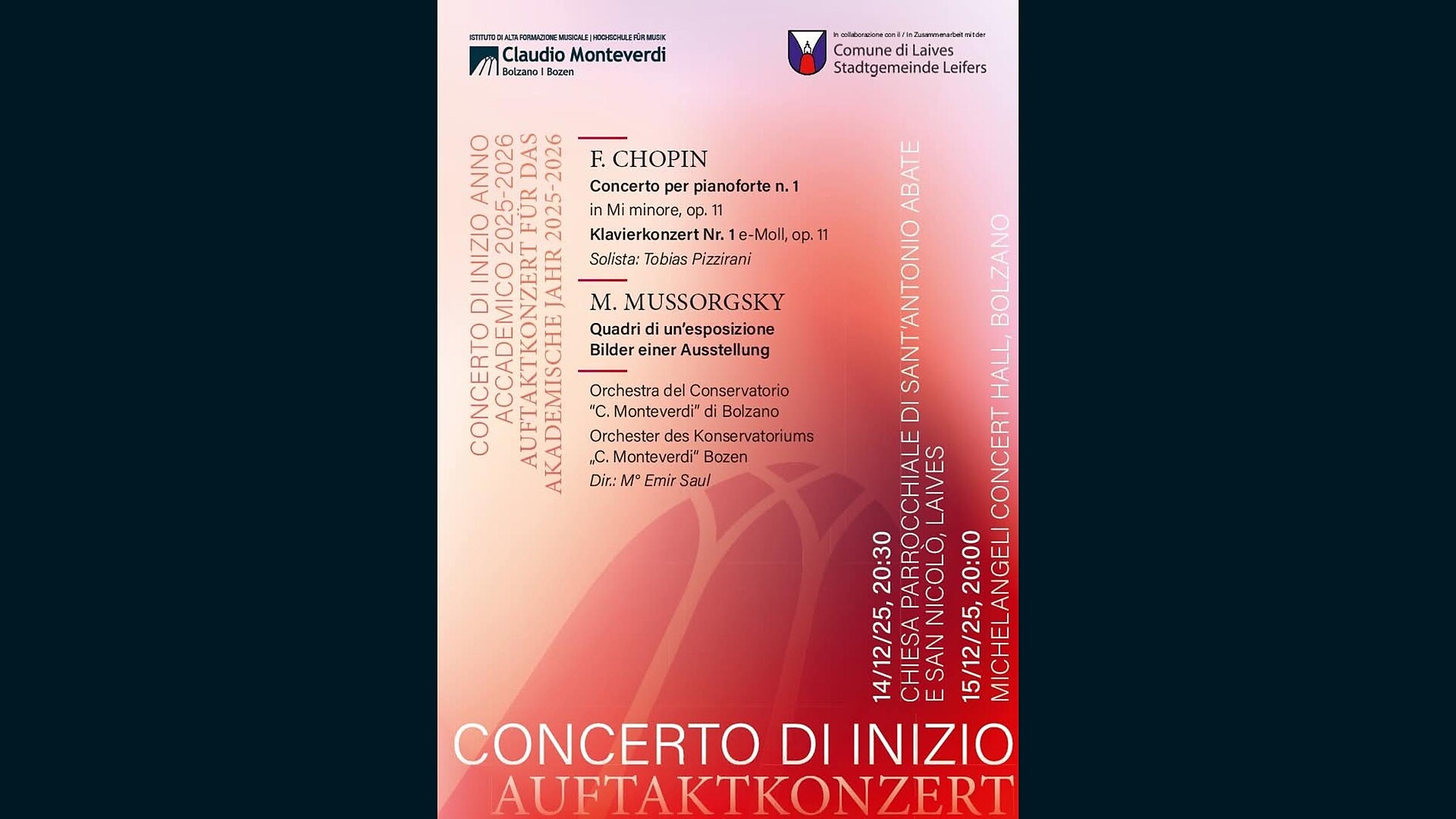 Auftaktkonzert für das Akademische Jahr 2025-2026 - Bozen und Umgebung - #1 - suedtirol.info