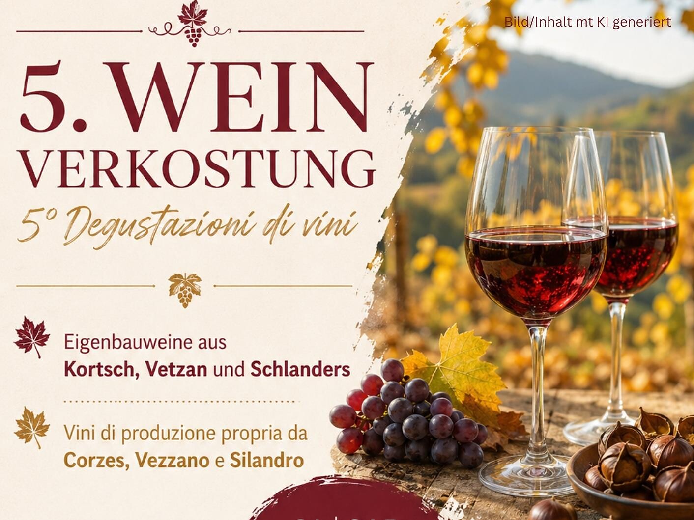 Benefiz Weinverkostung der Weinbaufreunde Schlanders, Kortsch, Vetzan - Vinschgau - #1 - suedtirol.info
