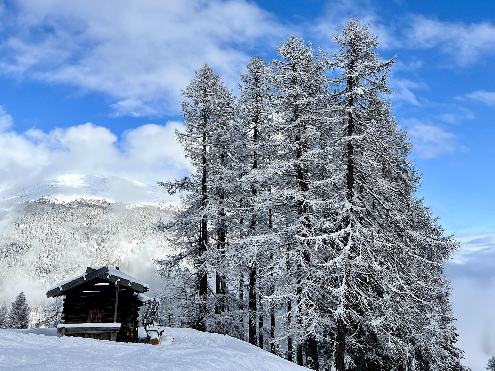 Begrüßungstrunk im Skigebiet Schwemmalm - Meran und Umgebung - #2 - suedtirol.info