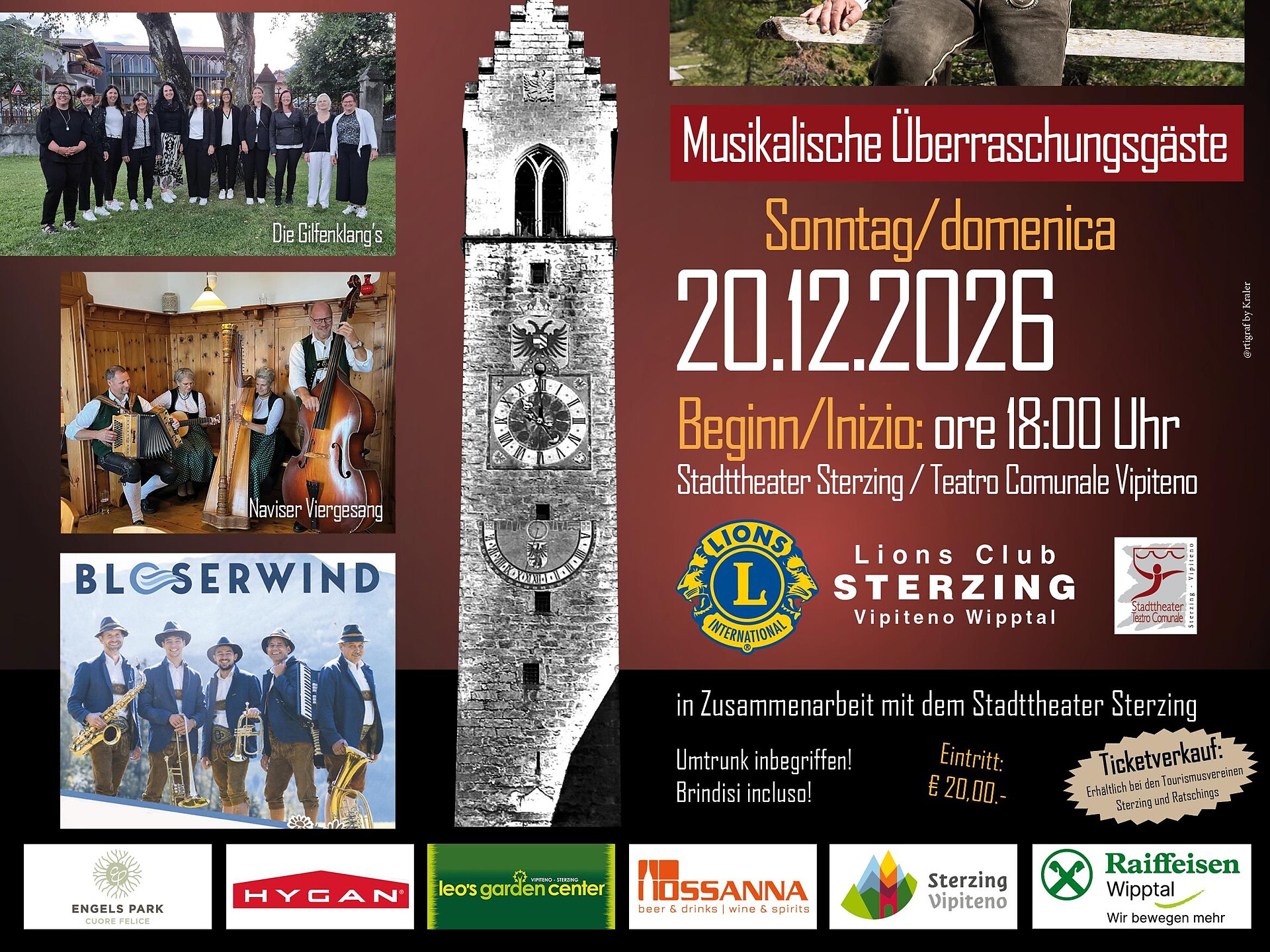 Benefizkonzert: "Weihnachten in Sterzing" - Sterzing und Umgebung - #1 - suedtirol.info