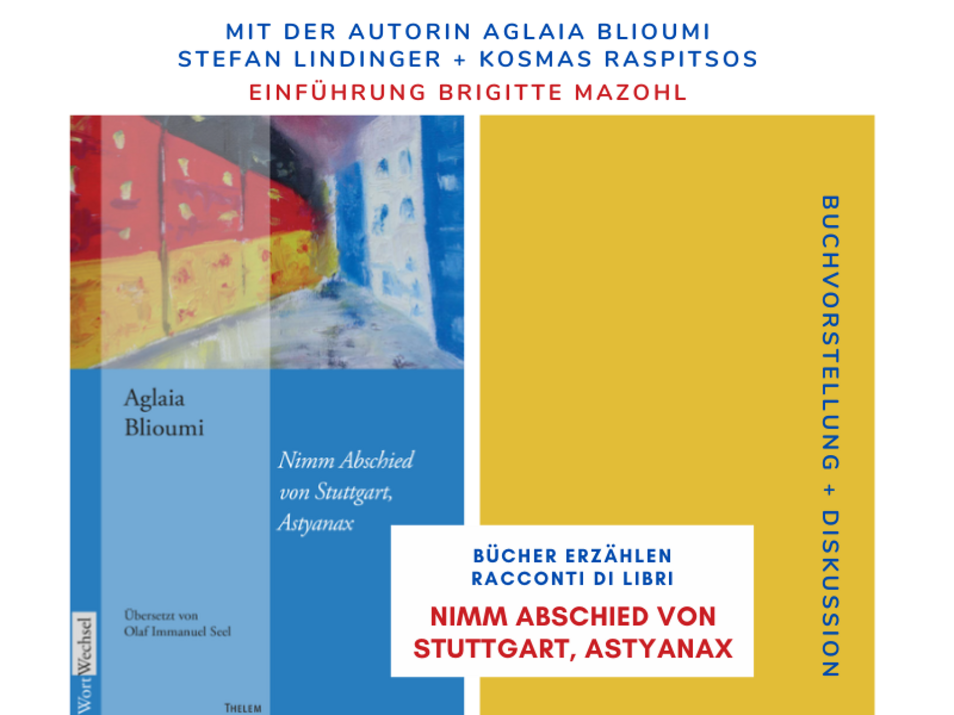 Presentazione libro in lingua tedesca: "Nimm Abschied von Stuttgart, Astyanax" - Merano e dintorni - #1 - suedtirol.info