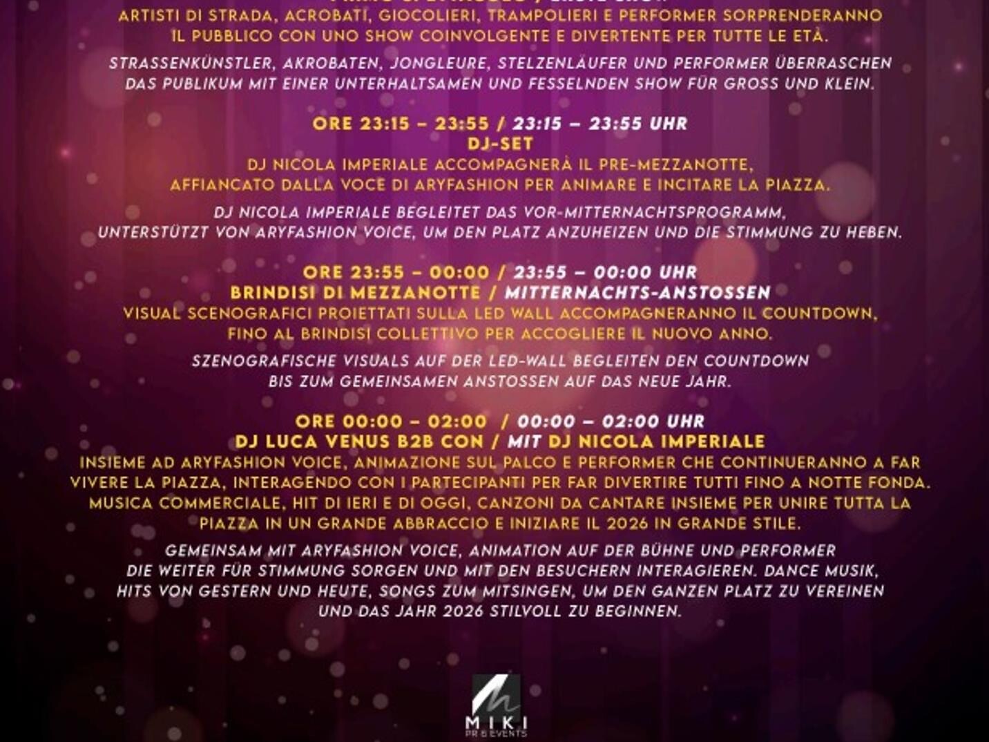 NEW YEAR'S EVE - New Year 2026/Lights, Music, Emotions - Bolzano/Bozen and environs - #2 - suedtirol.info