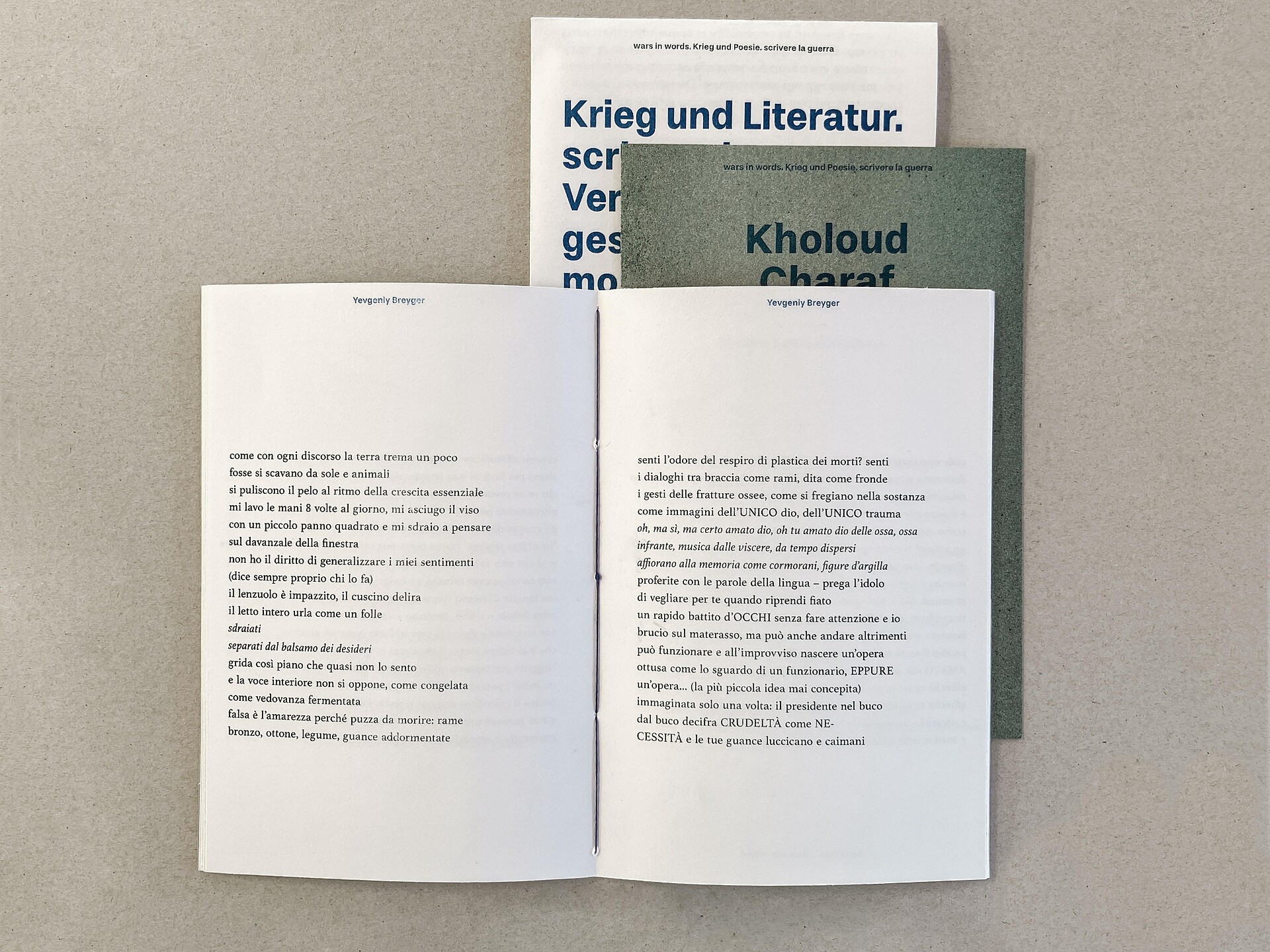 Buchvorstellung "Wars in words. Krieg und Poesie. Scrivere la guerra” Bozen 3 suedtirol.info