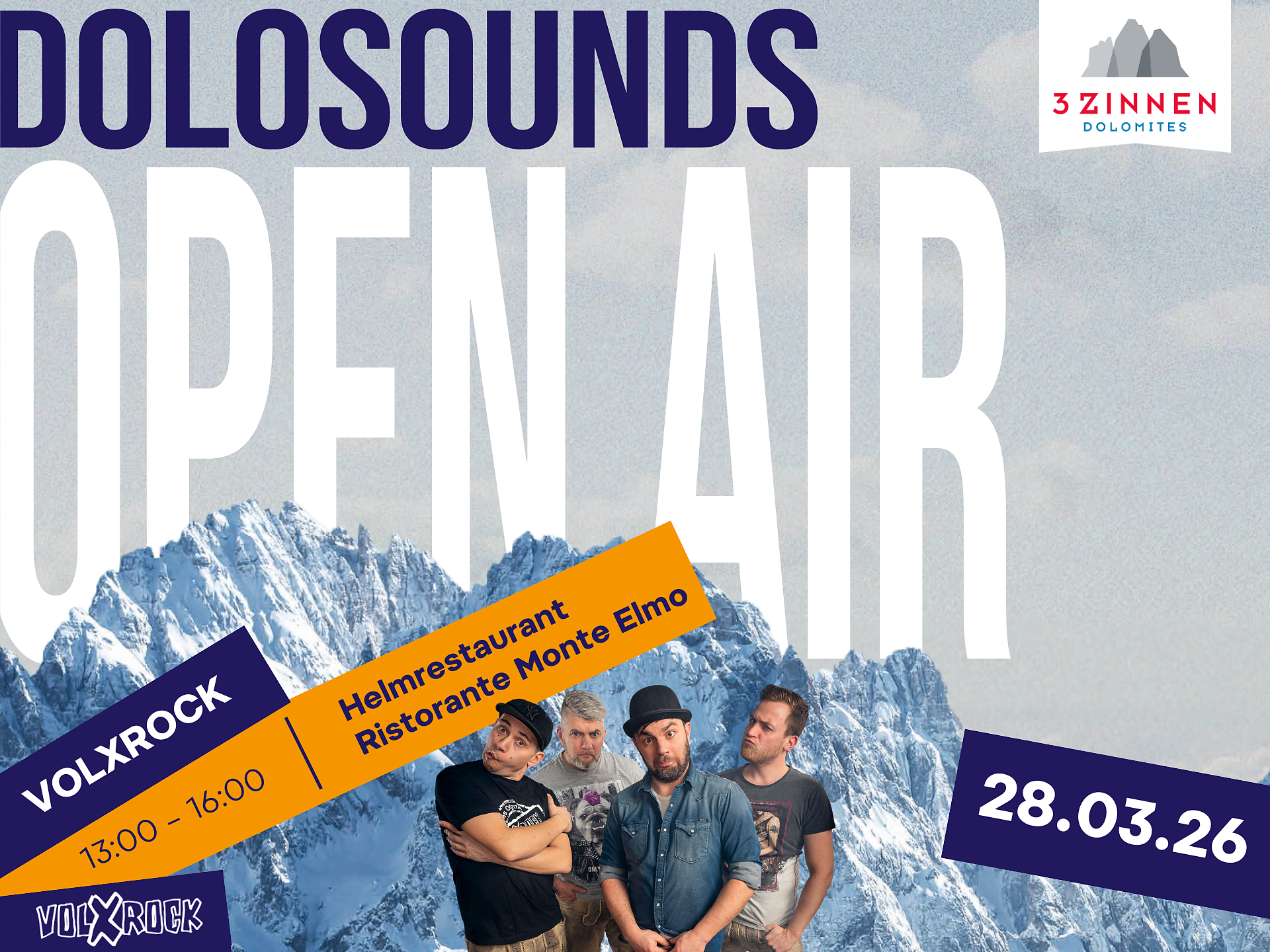 DOLOSOUNDS - Volxrock - Dolomites Region 3 Zinnen - #1 - suedtirol.info