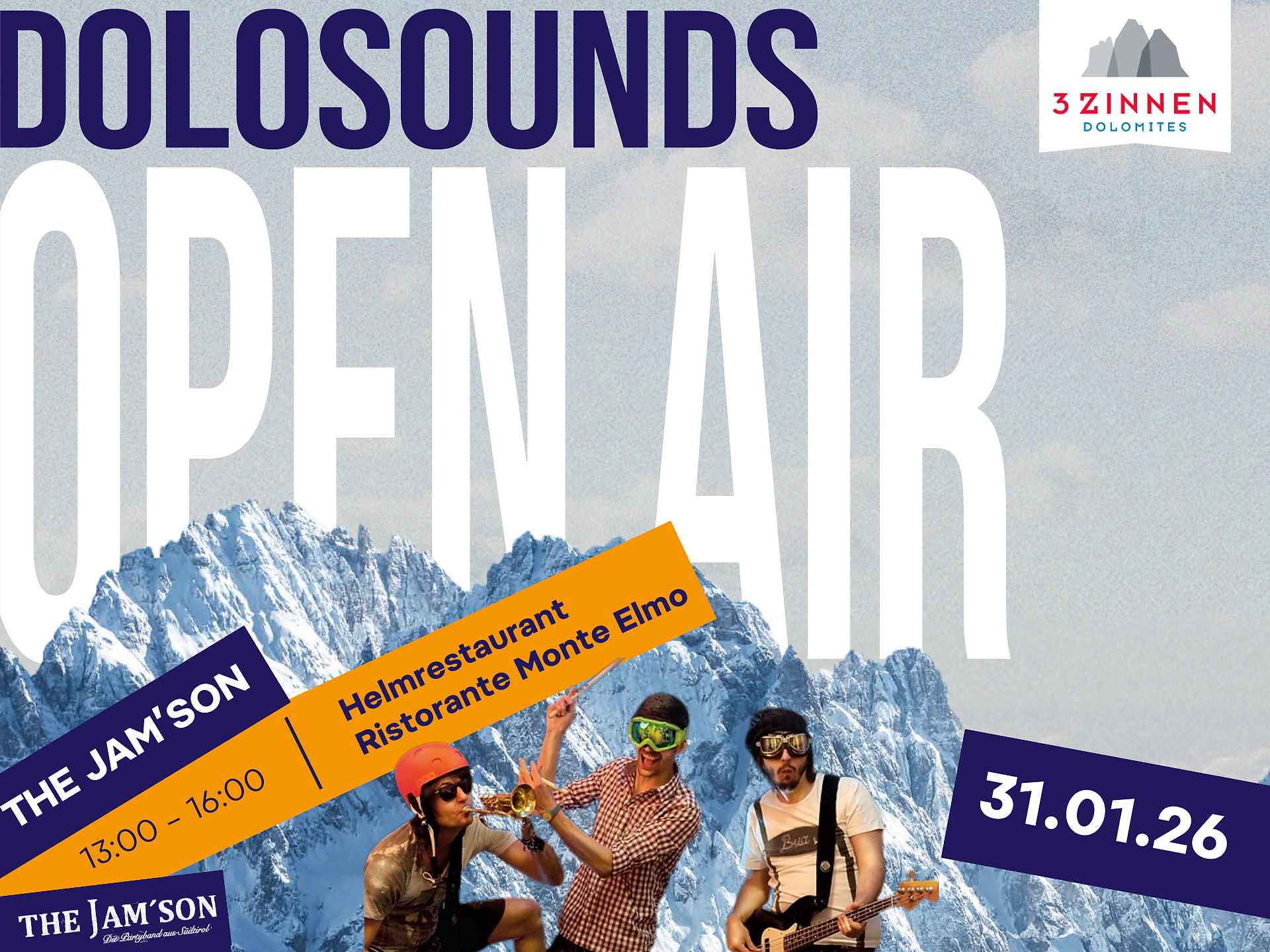 DOLOSOUNDS - THE JAM'SON - Regione dolomitica 3 Cime - #1 - suedtirol.info