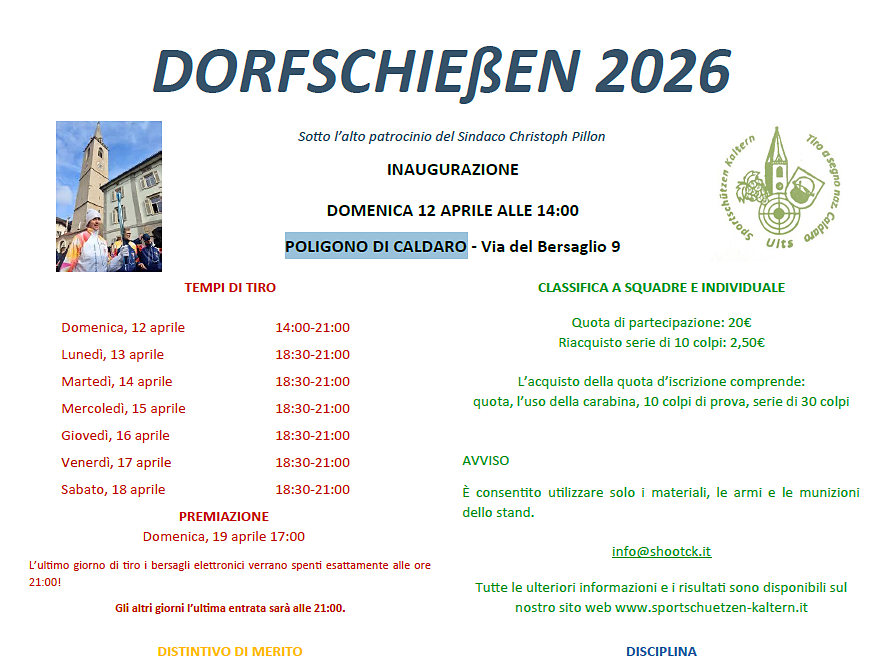 Dorfschießen 2026 - Sportschützen Kaltern - Südtiroler Weinstraße - #1 - suedtirol.info