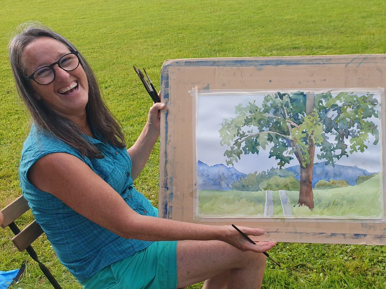 Depënje tla natöra - Corso di pittura ad acquerello con Silvia Nava La Val 3 suedtirol.info