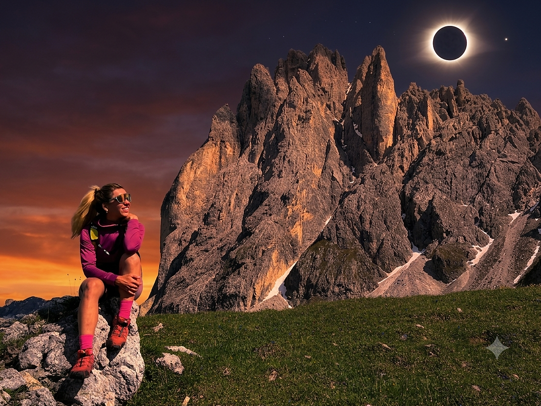 Solar Eclipse Experience on Mont Sëura with Aperitif - Dolomites Region Val Gardena - #1 - suedtirol.info
