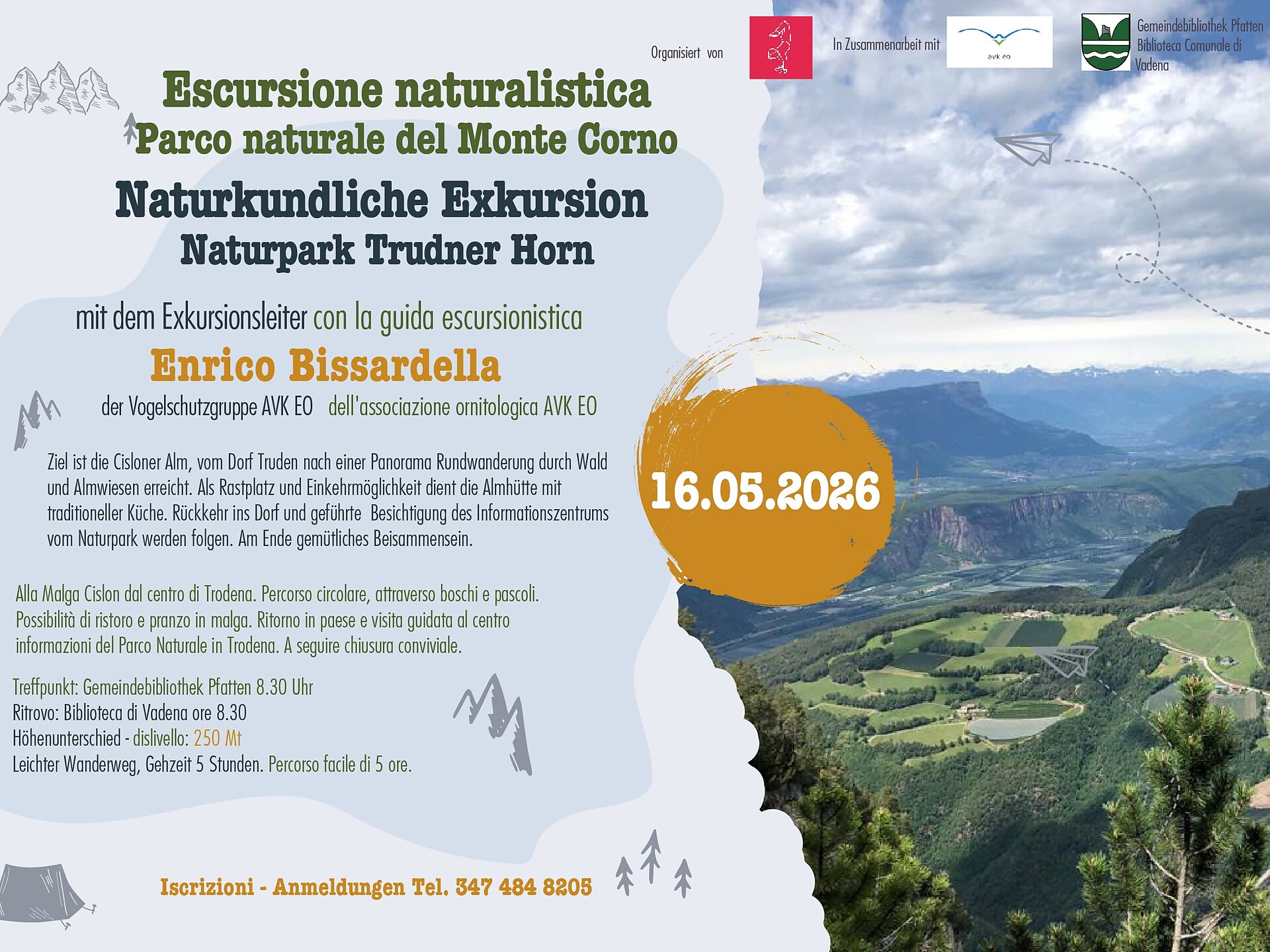 Escursione naturalistica: Parco naturale del Monte Corno - Bolzano e dintorni - #1 - suedtirol.info