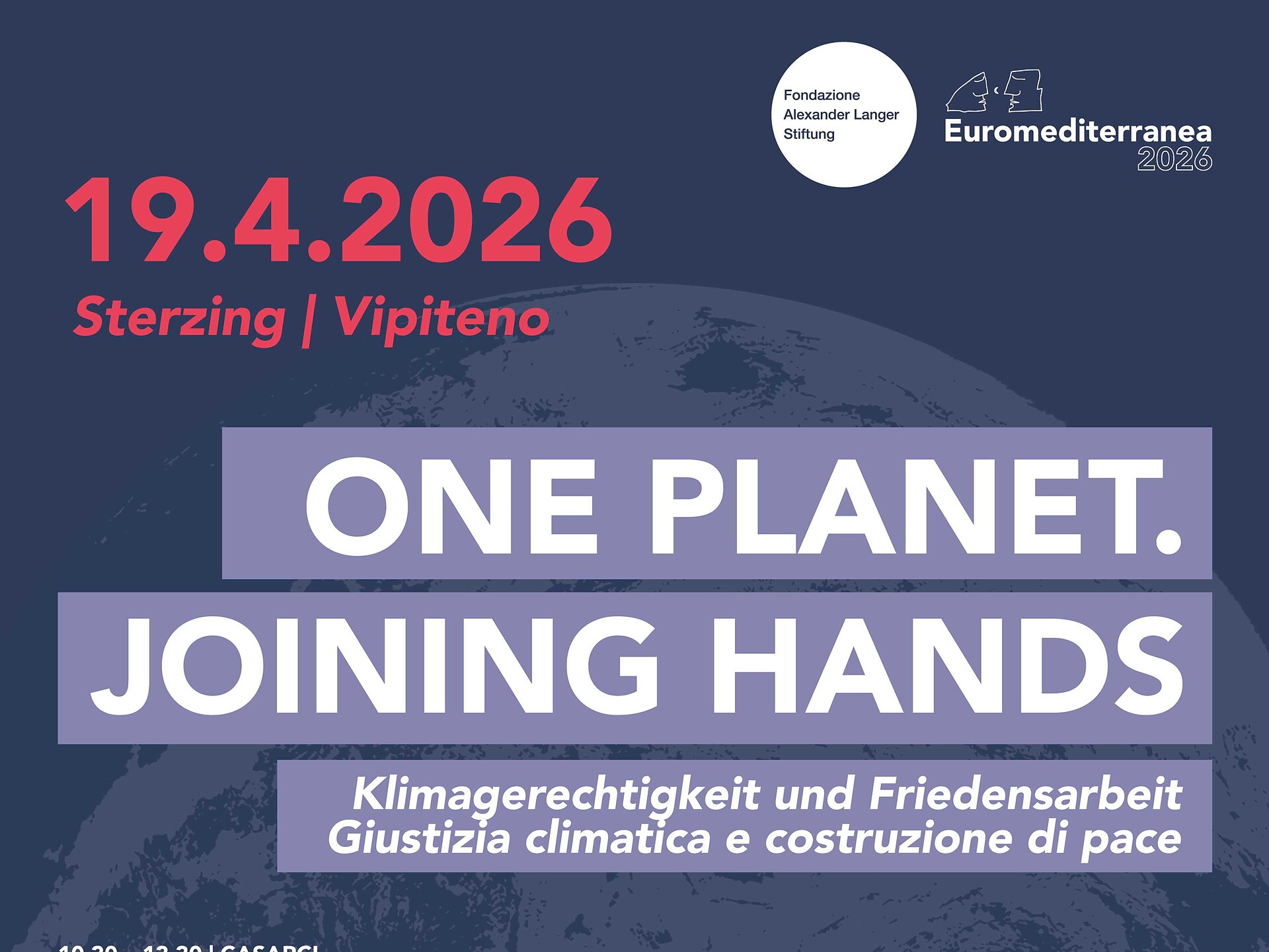 EUROMEDITERRANEA 2026 - ONE PLANET. JOINING HANDS - Vipiteno e dintorni - #1 - suedtirol.info