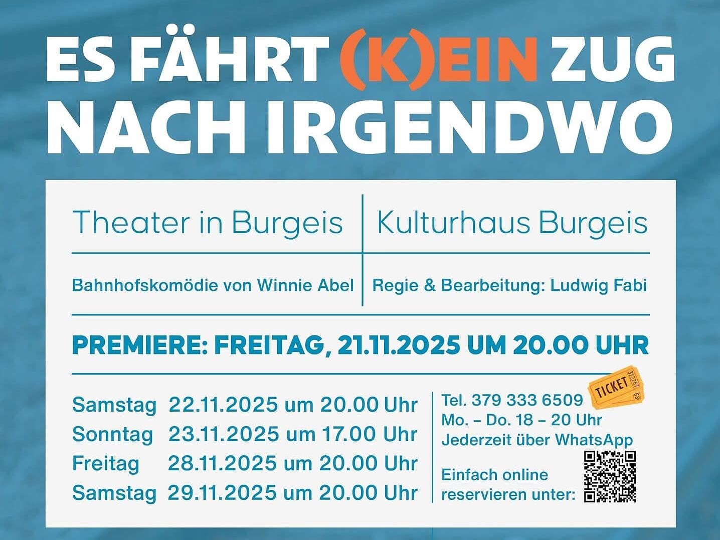Es fährt (k)ein Zug nach Irgendwo - Theaterstück in Burgeis - Vinschgau - #1 - suedtirol.info