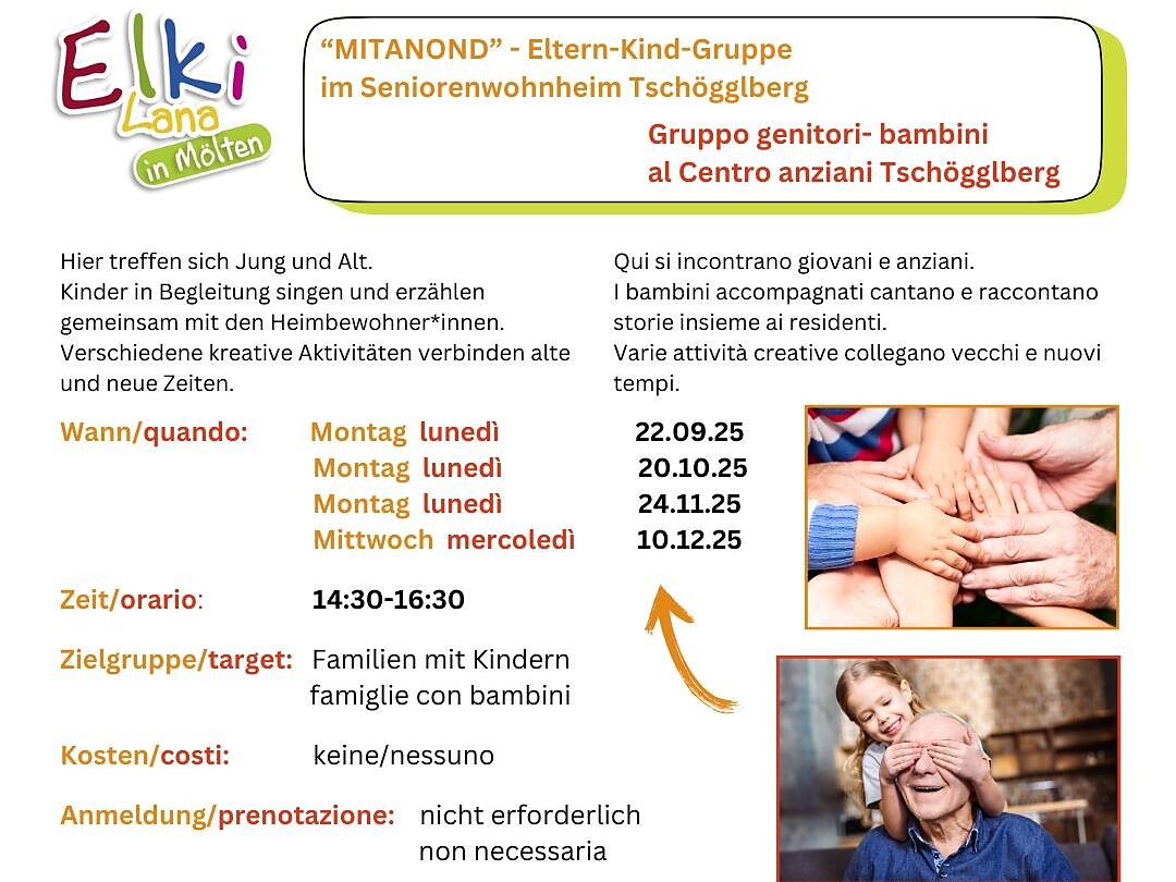 Elki Mölten - “MITANOND” – Eltern-Kind-Gruppe im Seniorenwohnheim Tschögglberg - Bozen und Umgebung - #1 - suedtirol.info