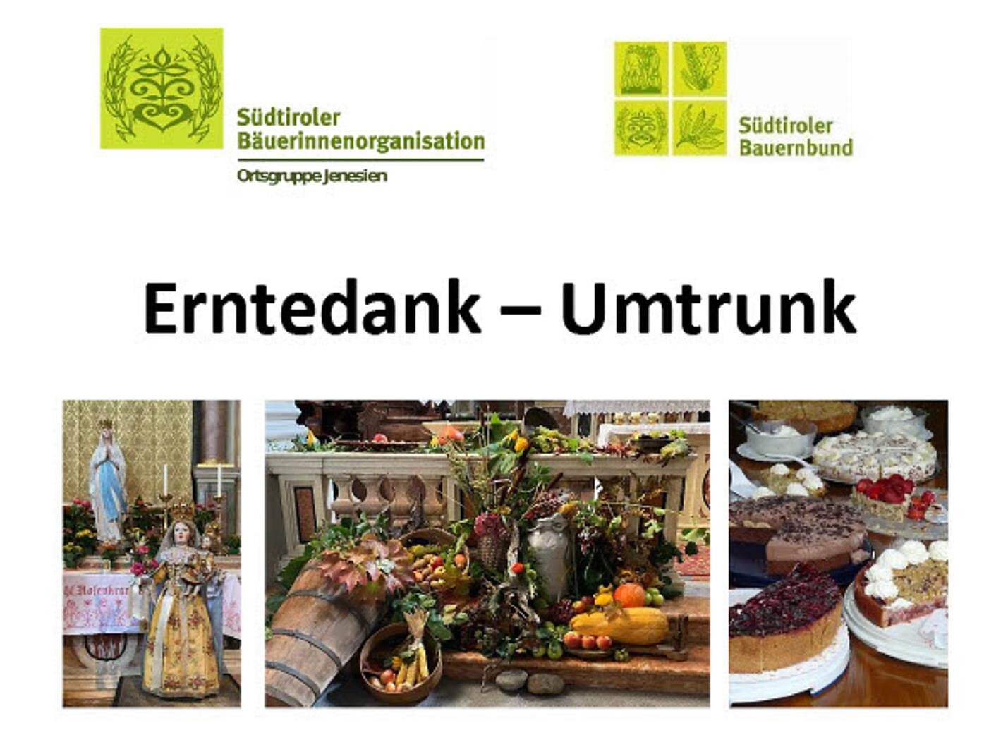 Erntedank in Jenesien mit Prozession und Umtrunk Jenesien 1 suedtirol.info