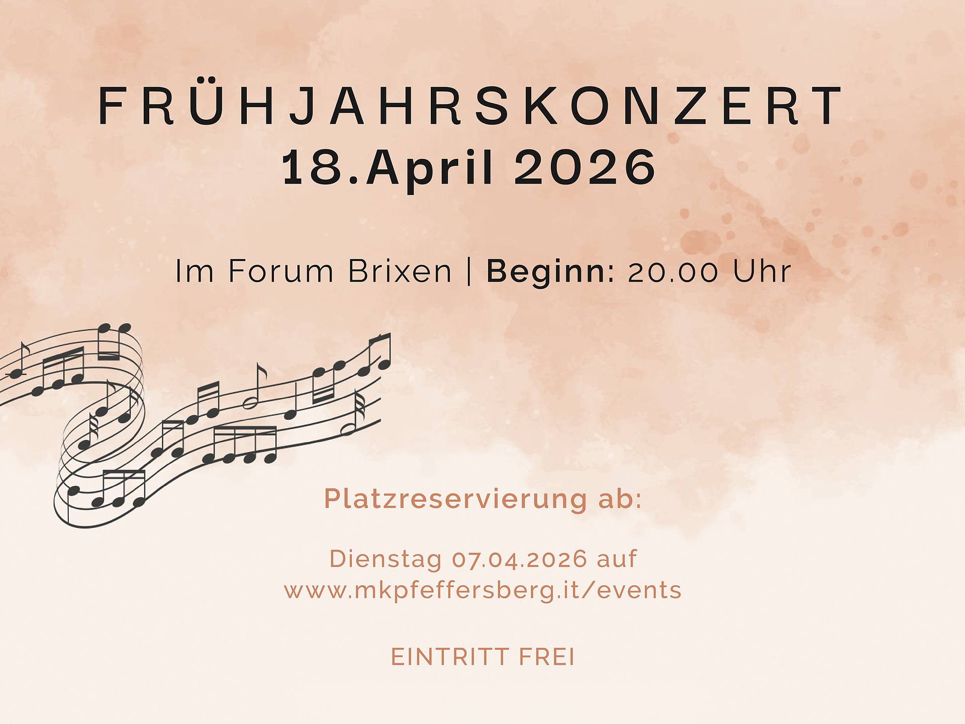 Frühjahrskonzert der Musikkapelle Peter Mayr Pfeffersberg - Brixen/Bressanone and environs - #1 - suedtirol.info