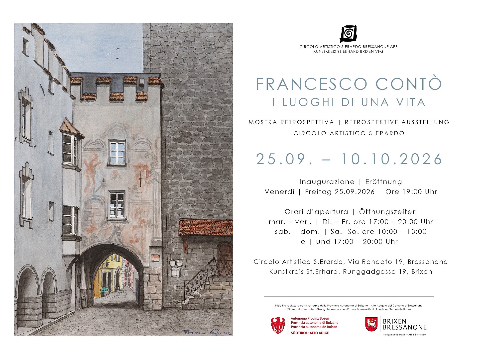FRANCESCO CONTÒ  DIE ORTE EINER LEBENS - Brixen und Umgebung - #1 - suedtirol.info