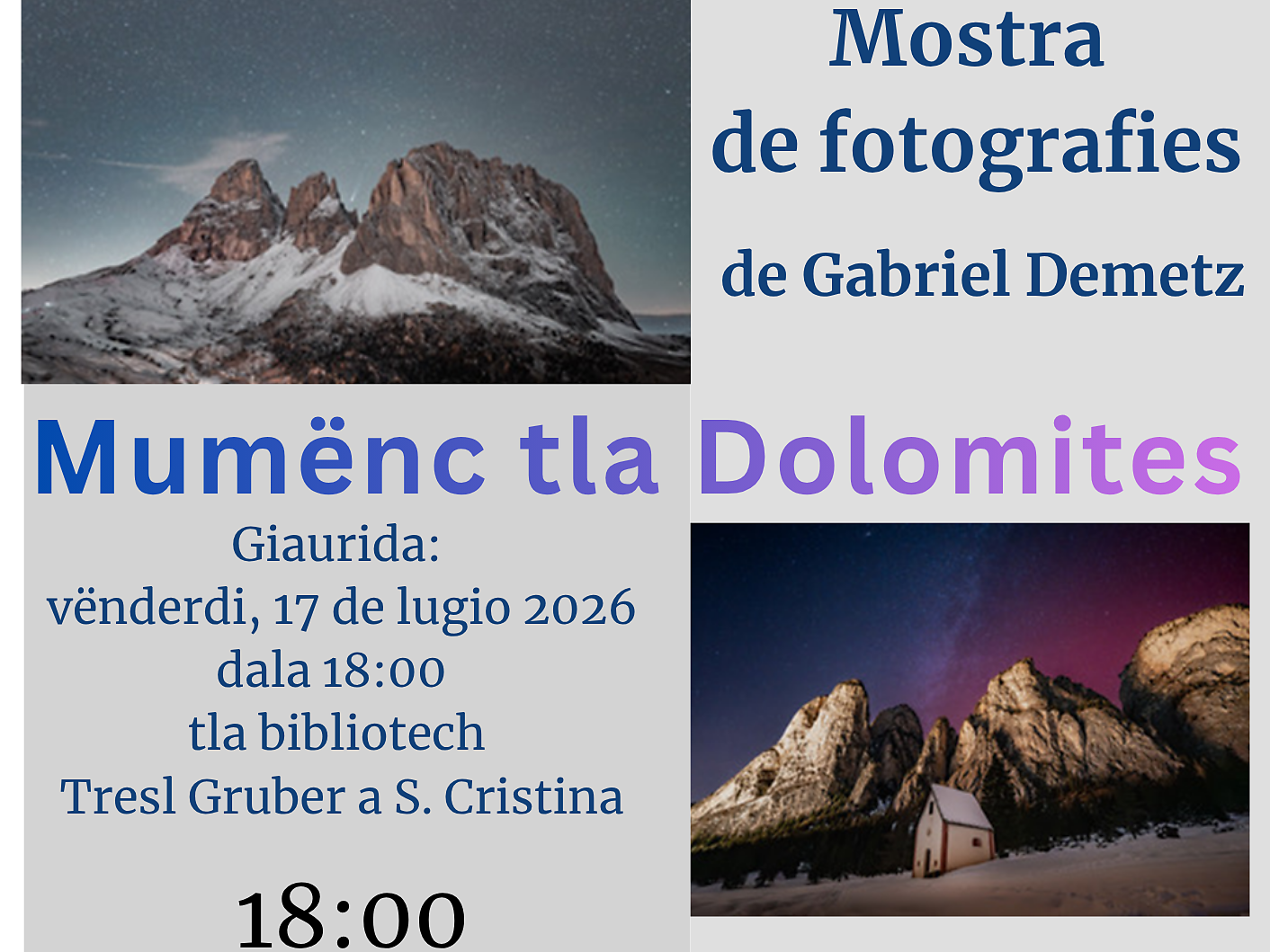Foto-Ausstellung: Momente in den Dolomiten - Dolomitenregion Gröden - #1 - suedtirol.info
