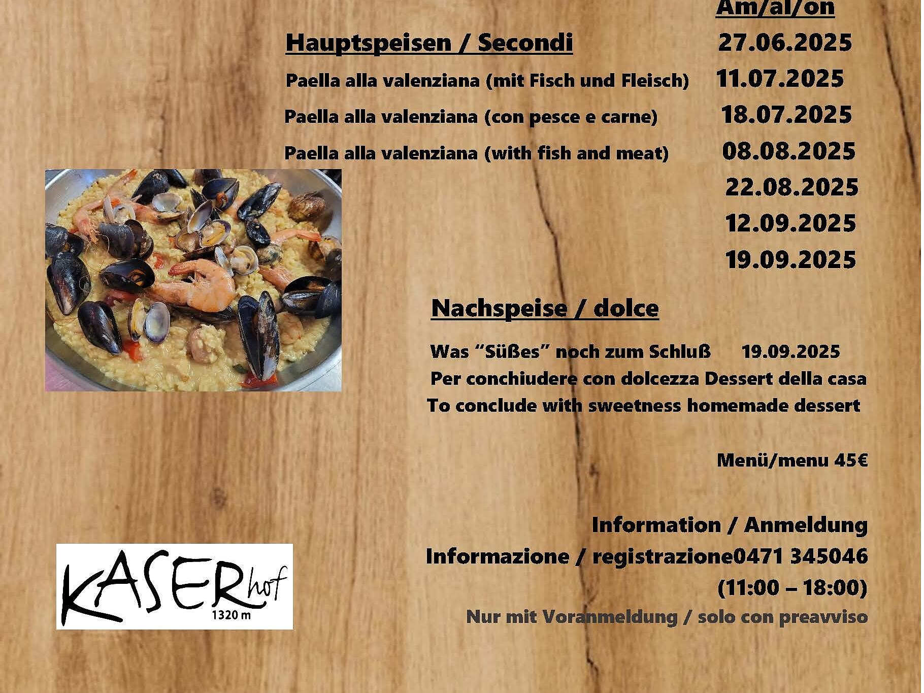 Fish evenings at Kaserhof - Bolzano/Bozen and environs - #2 - suedtirol.info