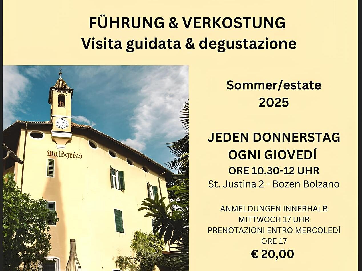 Guided tour and tasting Bolzano/Bozen 1 suedtirol.info